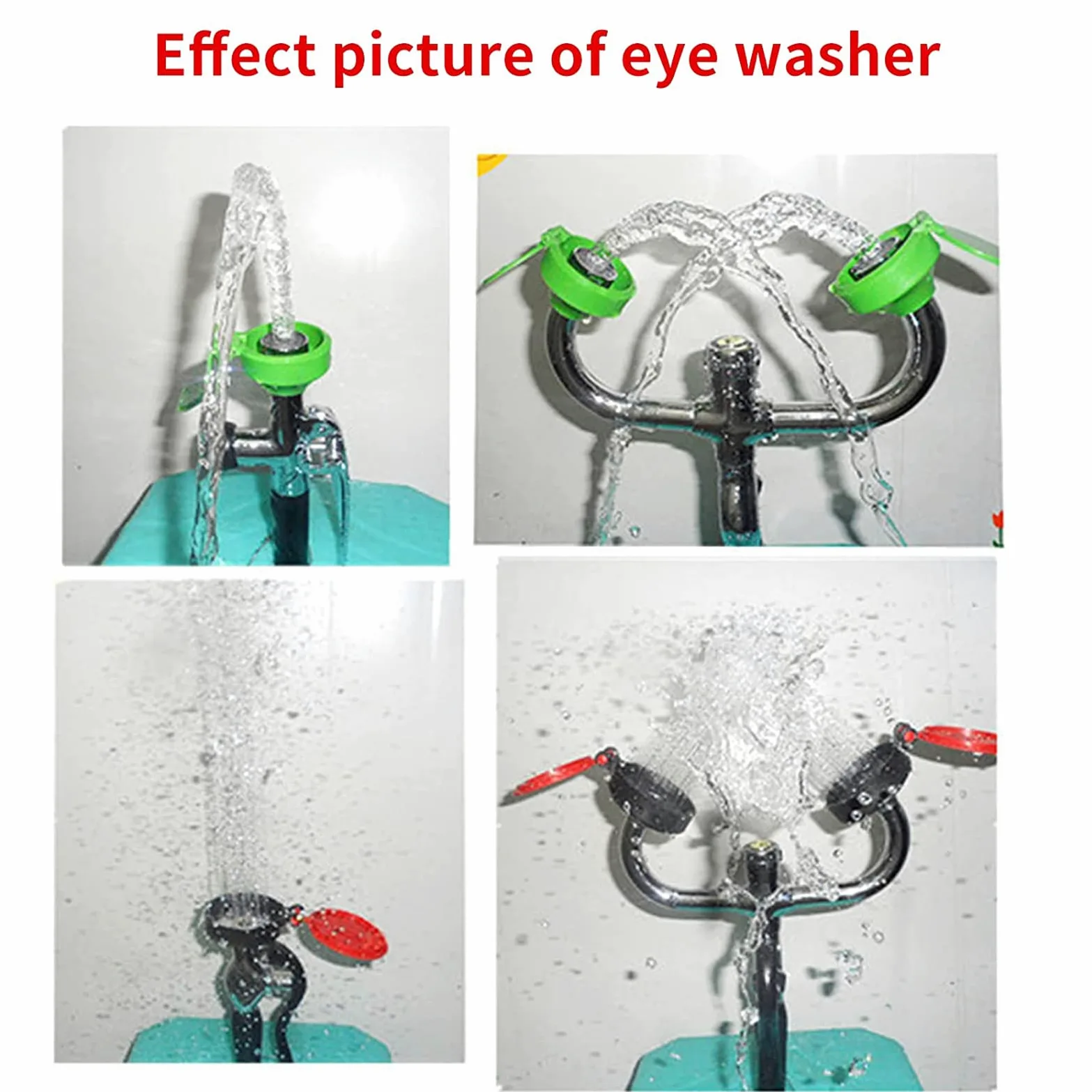 Manguera de lavado de ojos portátil con rociador, lavaojos de emergencia con unagencia con una sola boca montado en la pared, ducha lavaojos, dispositivo de limpieza de ojos para laboratorio