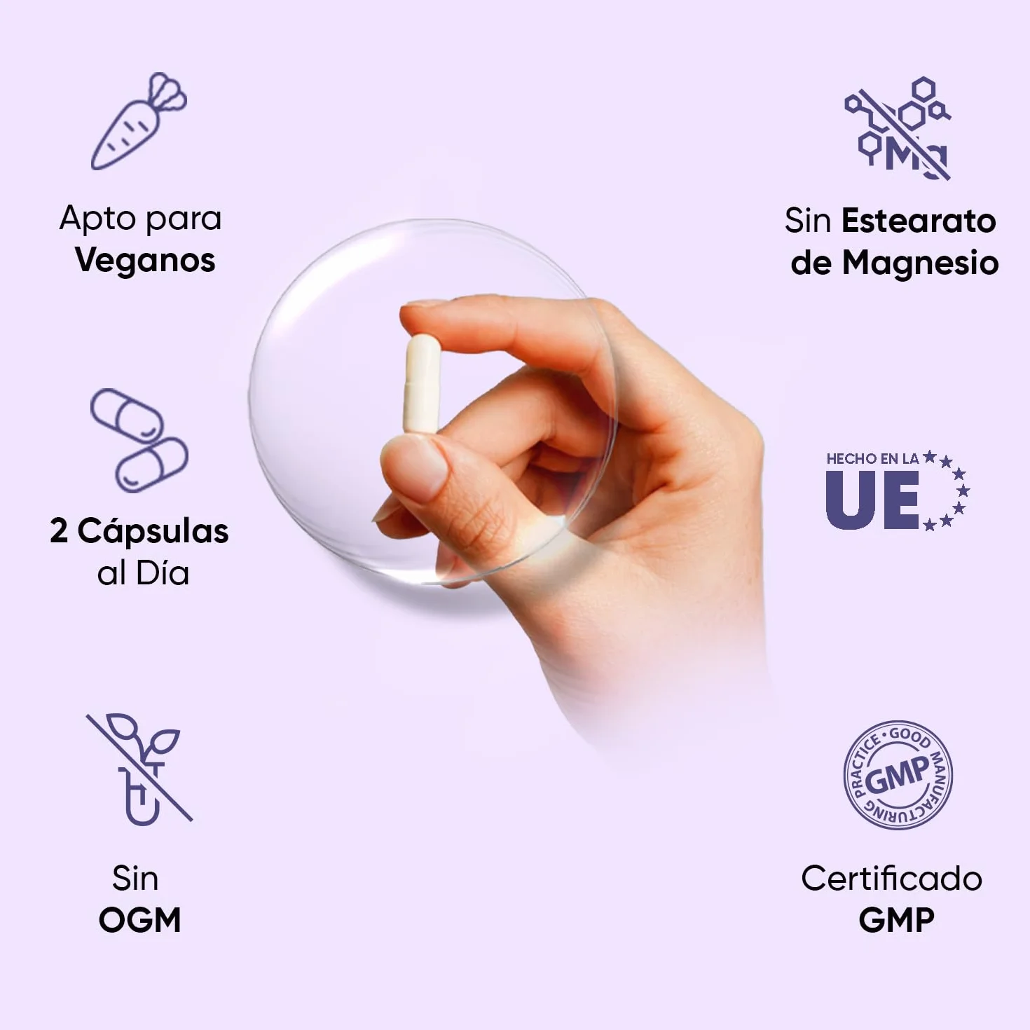 Glicinato de Magnesio 1422mg con Vitamina B6 - 180 Cápsulas Veganas, 200mg Magnesio Puro, Sin OGM