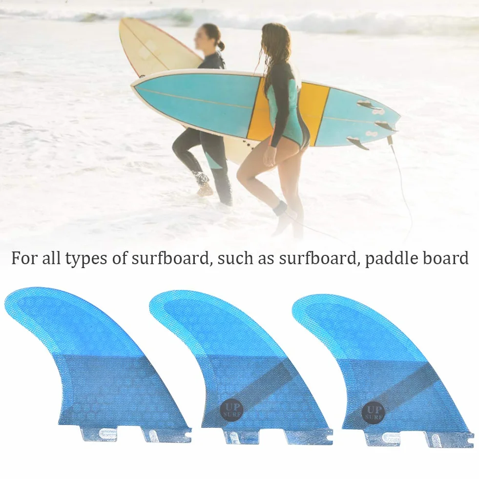 Aleta de Cola para Tabla de Surf, Juego de 3 Piezas de Aletas de Fibra de Carbono para Tabla de Surf, Accesorio de Surf para Vacaciones en Seabeach con Olas Huecas