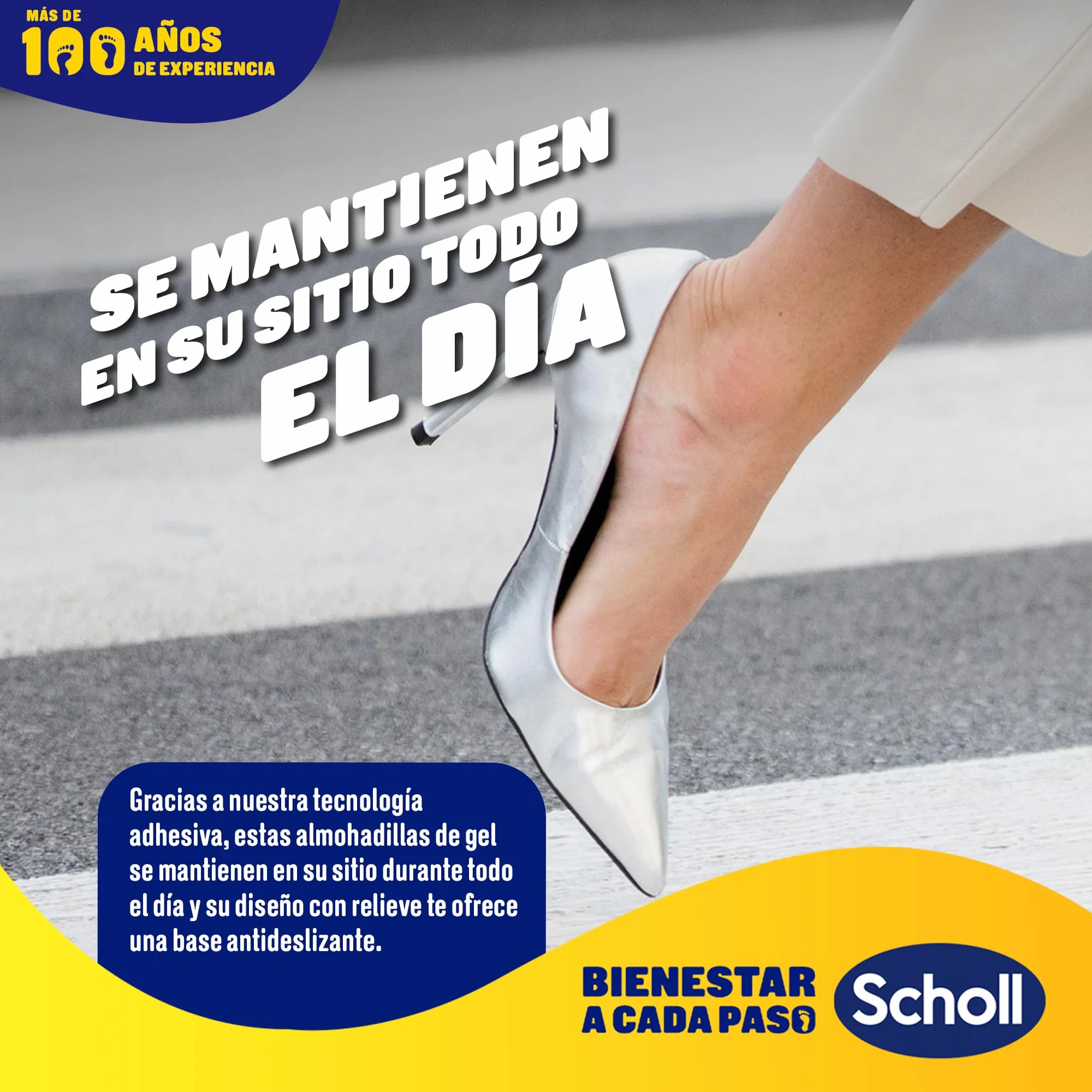 Scholl Party Feet Almohadillas Plantares Gel Activ, Amortiguación Protección Planta Pie, 2 Unidad