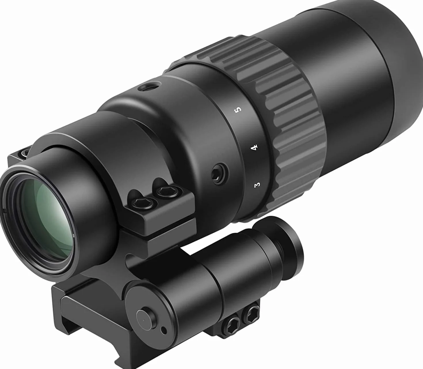 Feyachi M36 Mira de Punto Rojo 1.5X - 5X Lupa óptica de Punto Rojo con Montura Lateral abatible Sólo para Actividades Deportivas