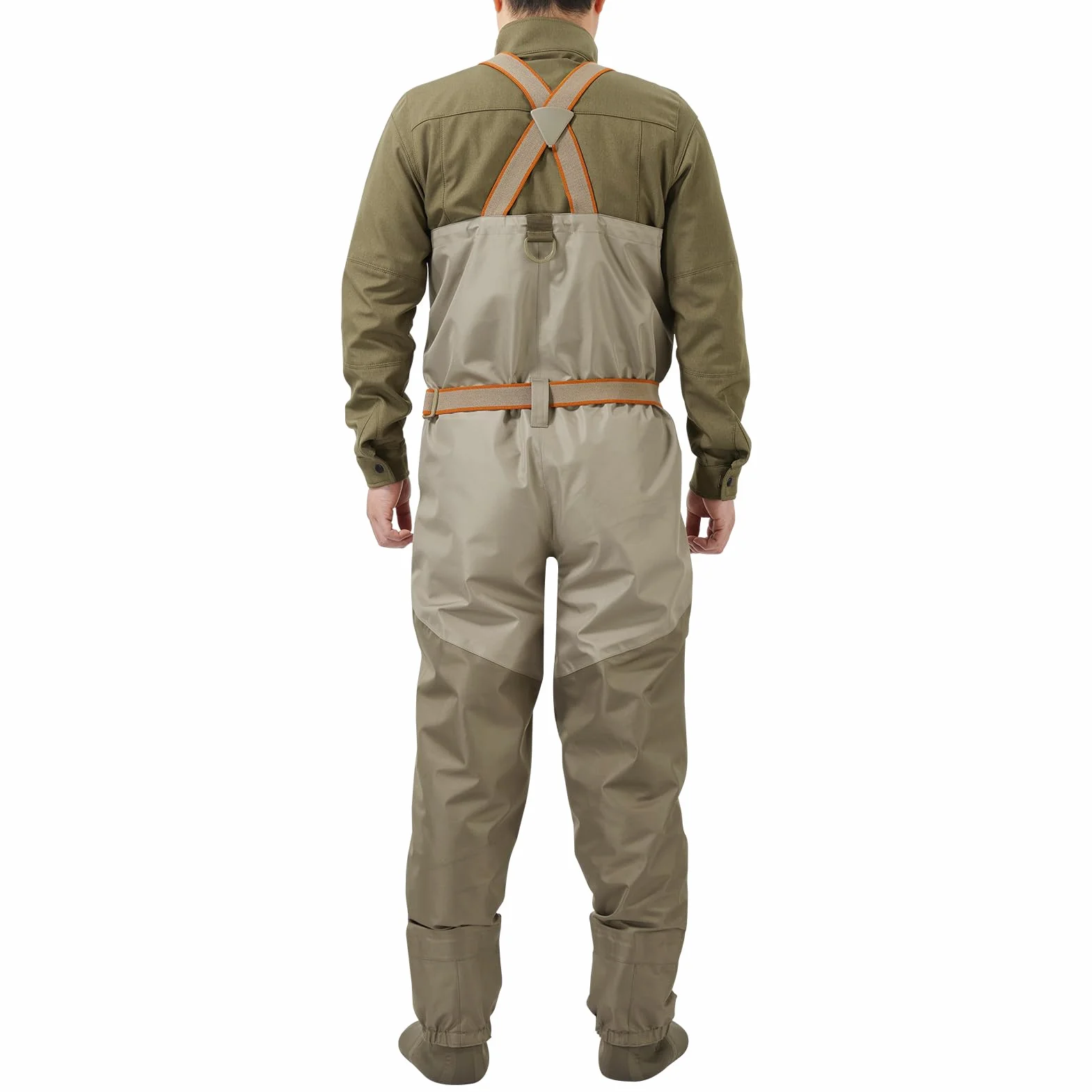 Bassdash Vadeadores para Hombre IMMERSE Tan Vadeadores Impermeables y Transpirables para la Pesca con Mosca Vadeadores de Pecho para la Caza Ligeros