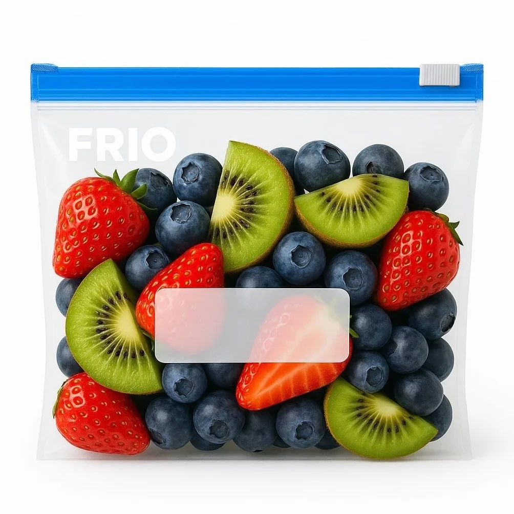 FRIO Bolsas Herméticas Reutilizables 1,5L 21x25 cm Base Expandible para Congelador Almacenamiento Alimentos