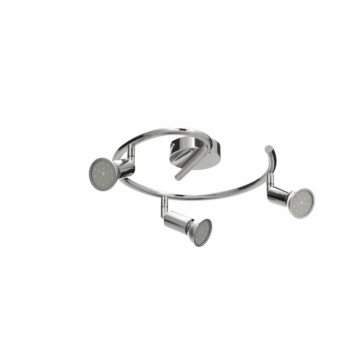 Bojim Lampara de Techo LED 3 Focos GU10 Blanco Natural 6W Níquel Mate