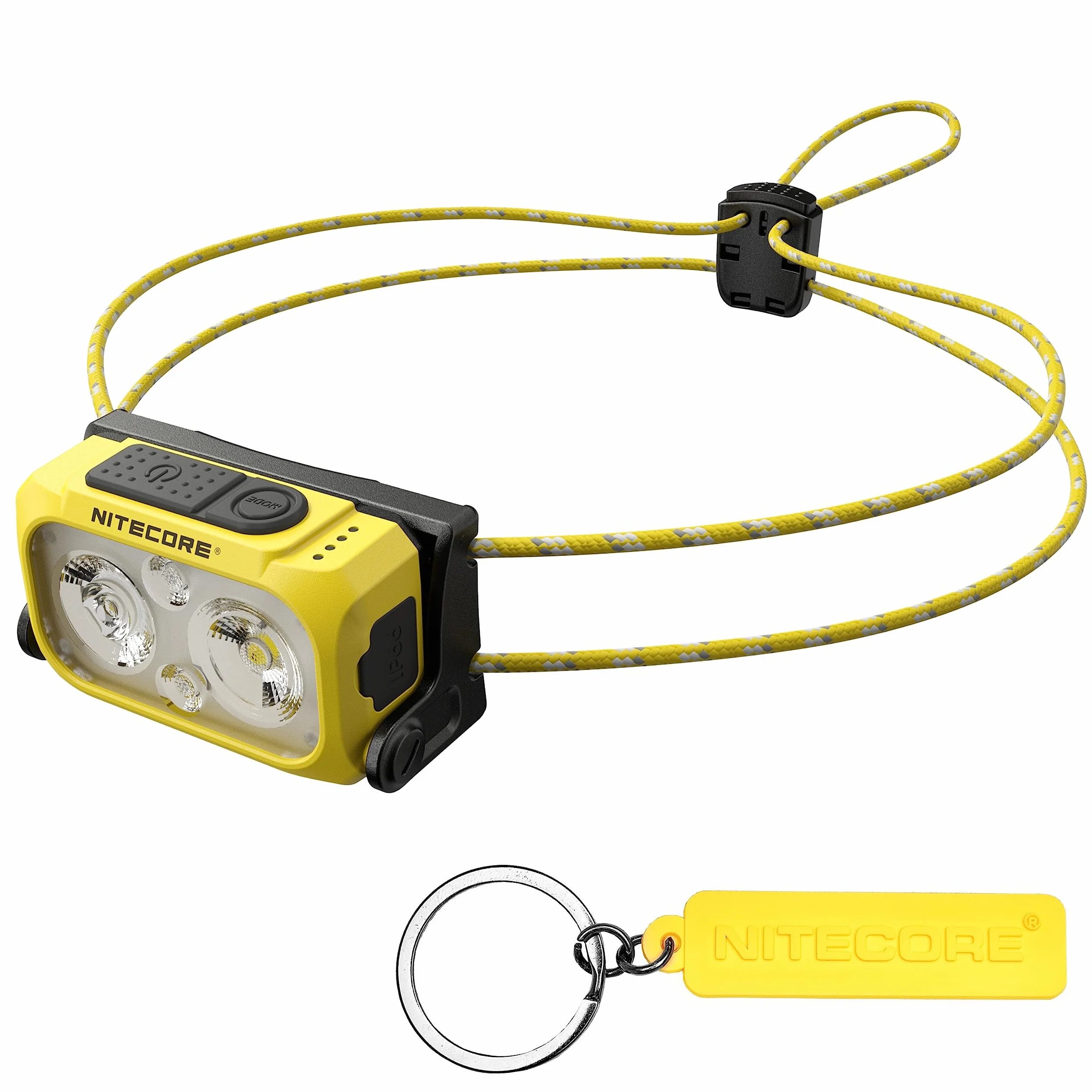 Nitecore NU21 Linterna frontal 360 lúmenes con doble haz USB-C Amarillo