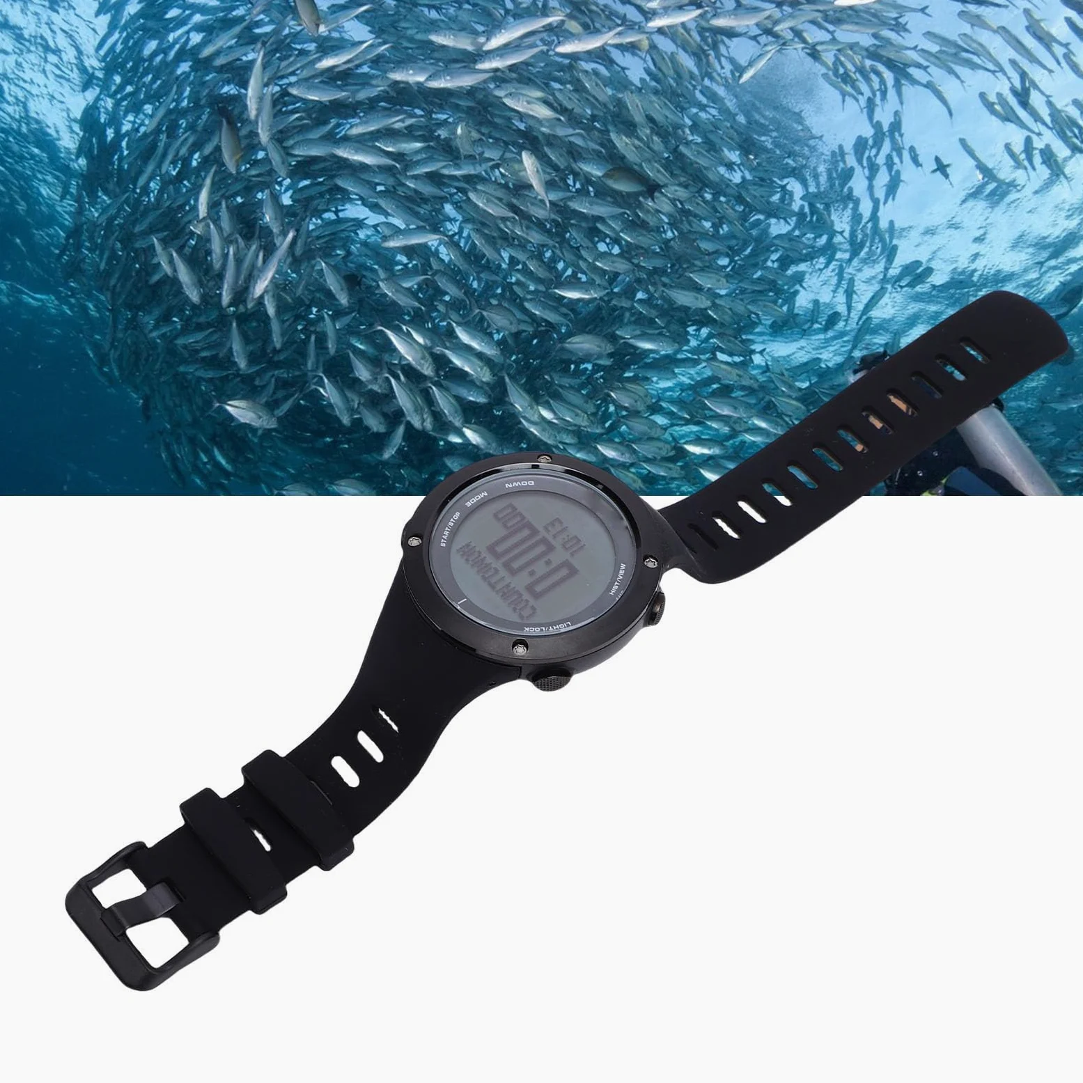 Reloj de Buceo Inteligente Profesional, con Sensor de Profundidad y Barómetro, Reloj de Pulsera para Natación y Senderismo, Notificaciones Inteligentes