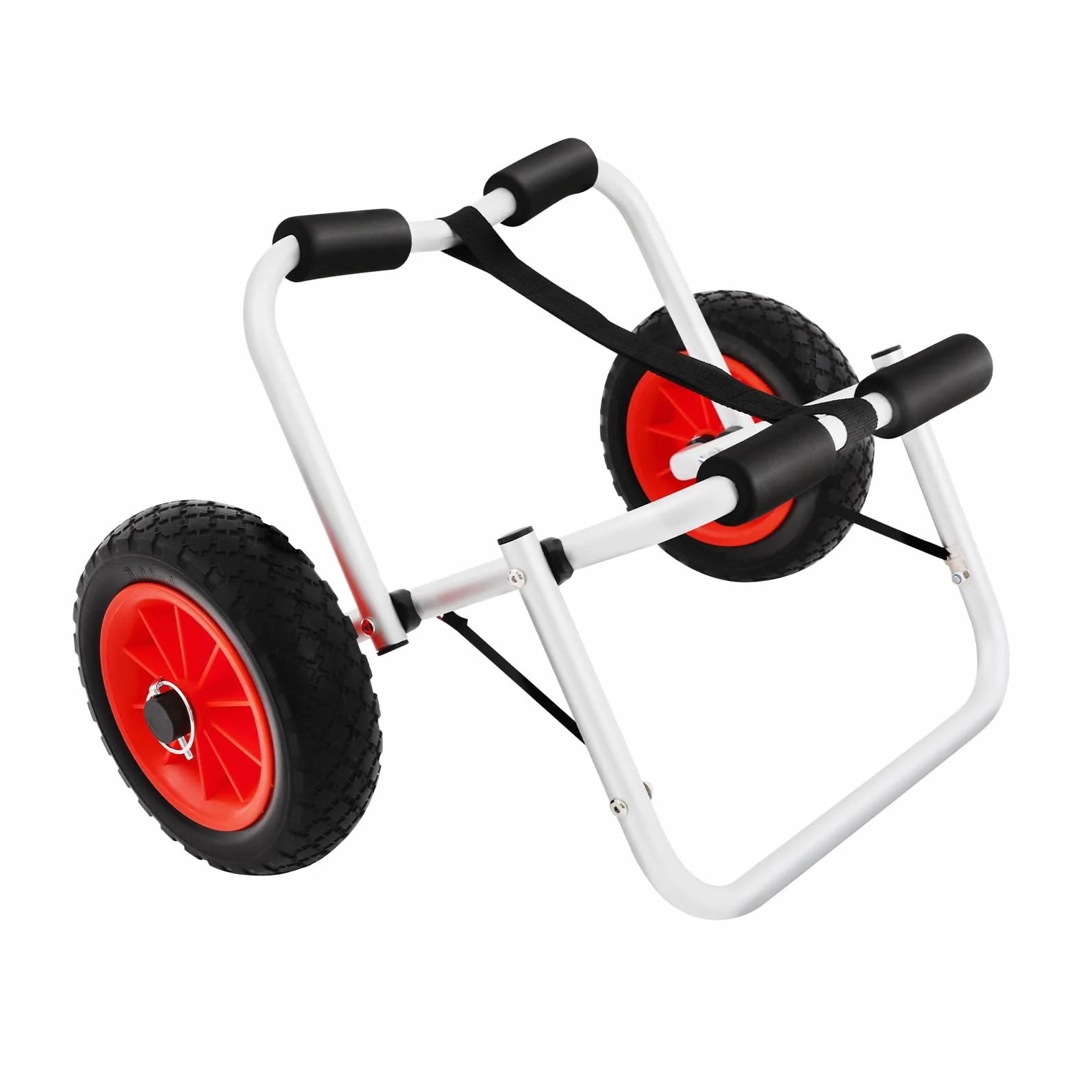 SUP - Carro de transporte para kayak, para playa, remo, ruedas de poliuretano de 10 pulgadas, plegable y desmontable, hasta 80 kg