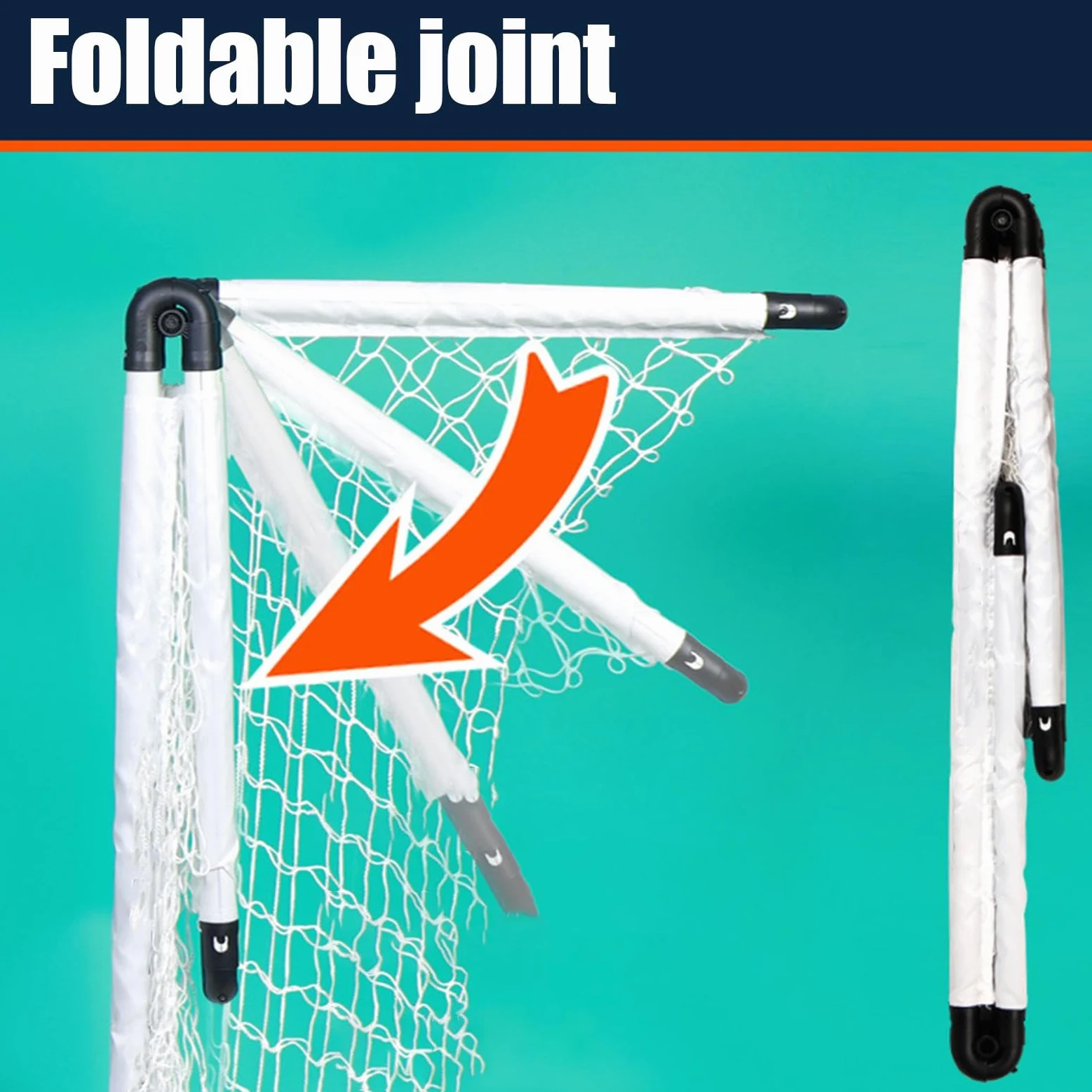 Portería de fútbol para niños, portería de fútbol juvenil con bomba de balón, bolsa de transporte, red de práctica, equipo de entrenamiento de fútbol plegable para patio, jardín, parque