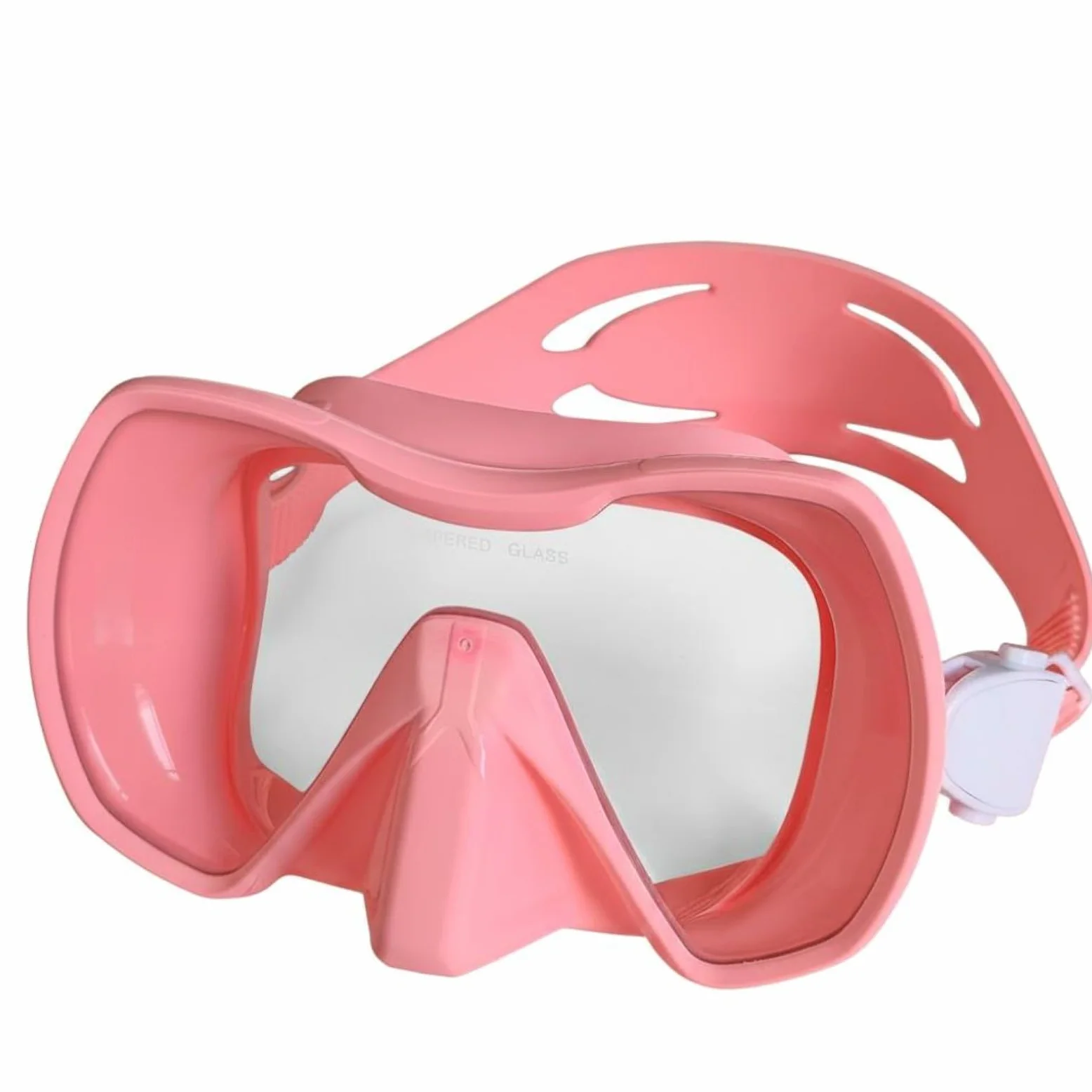 Sharplace Gafas de Natación Máscara de Buceo Visor Panorámico Snorkel Cristal Reforzado Silicona Suave para Arrecifes y Vida , Rosa , Máscara De Buceo De Marco Grande