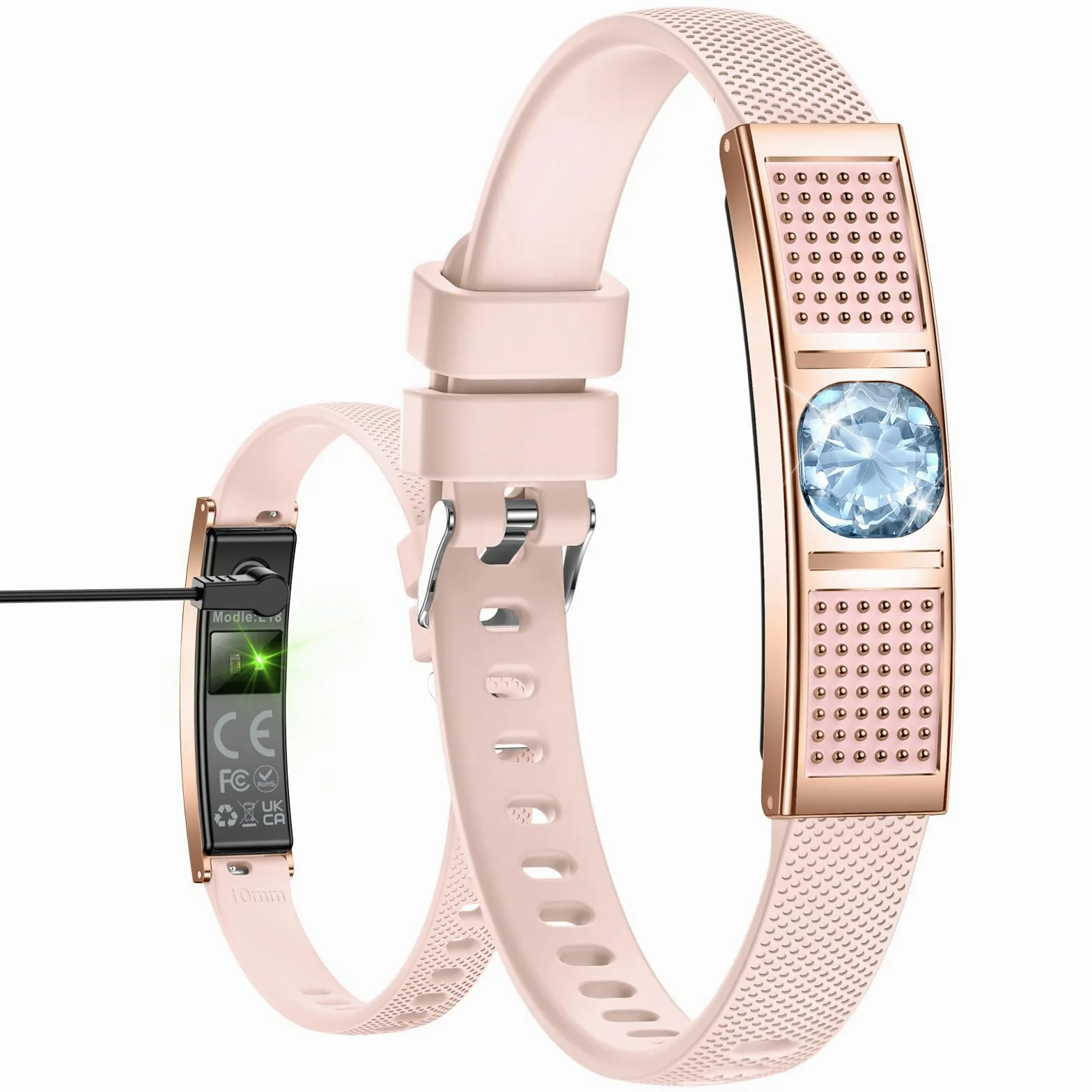 findtime Fitness Tracker sin pantalla, pulsera de fitness, pulsómetro, contador de calorías, monitor de sueño, pulsera inteligente, pulsera de actividad, pulsera inteligente para mujer