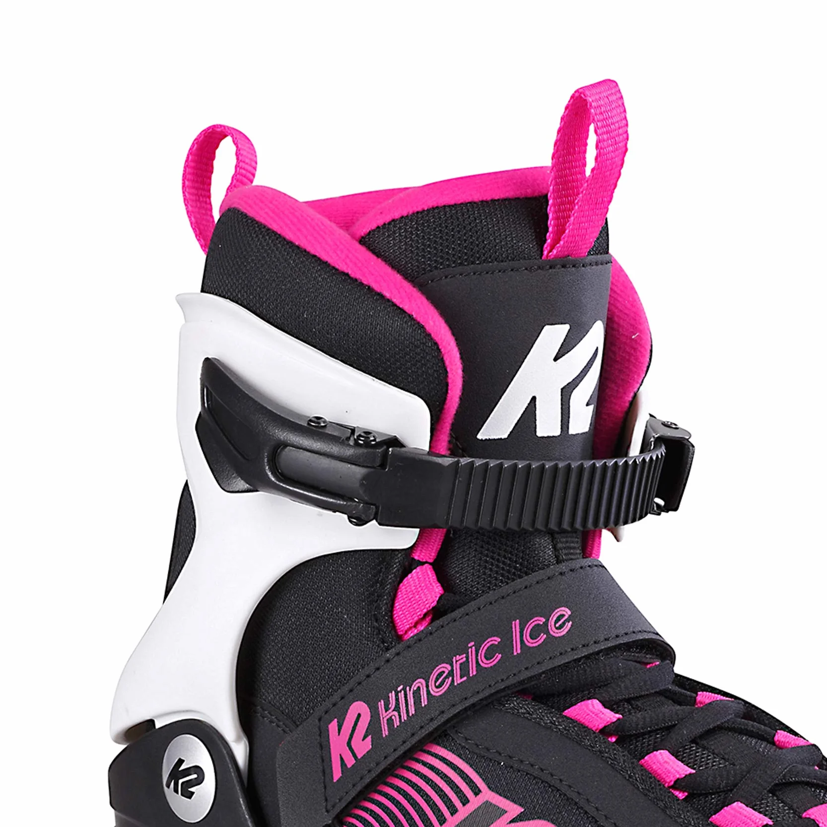 K2 Kinetic Ice W - Patines de Hielo para Mujer, Mujer, Patines de Hielo., 25E0240, Negro y Azul., EU: 39.5 (UK: 6 / US: 8.5)