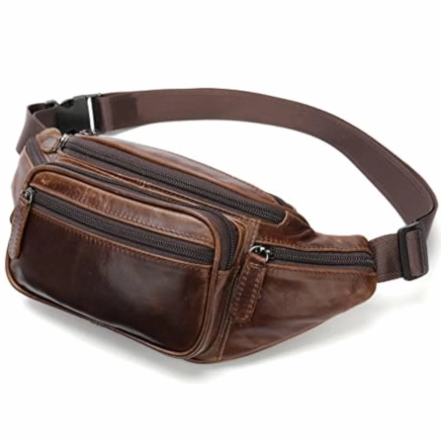 Pack de Cuero Pack Bolsa para Hombres para Hombres Viajes al Aire Libre Caminata Caminando Caminata para Campamento bolsita Billetera Casual