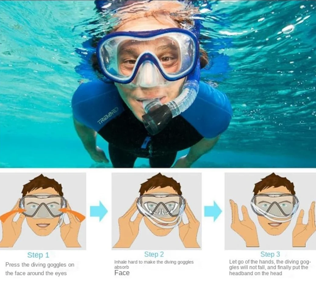 Máscara Snorkel Máscara Buceo Máscara de Buceo esnórquel Juego Tubos antivaho para natación Equipo de Snorkel