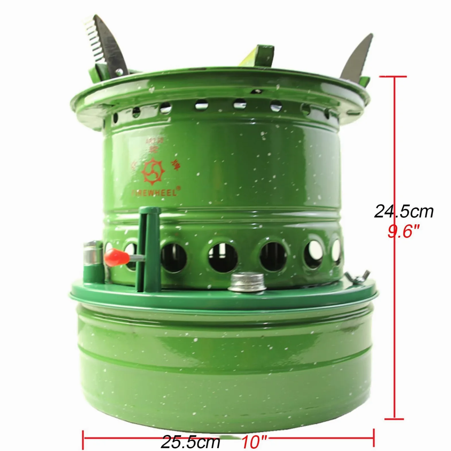 Estufa de parafina para exteriores, calentador de queroseno portátil de 16 mechas con rejilla abierta y cerrable, ideal para camping, apto para 5-6 personas, dura hasta 10 horas