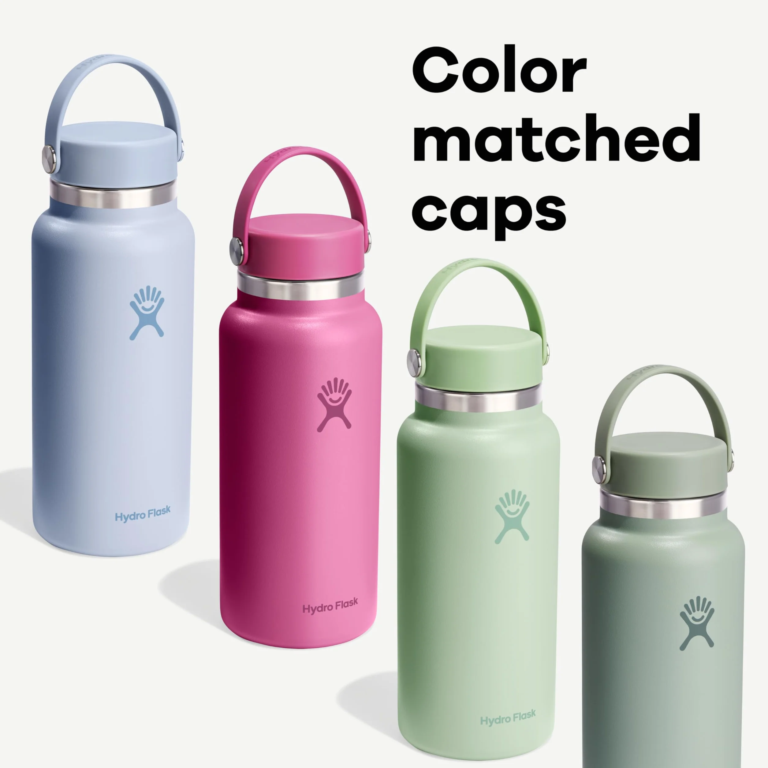 Hydro Flask - Botella de Agua 1180 ml 40 oz - Acero Inoxidable con Aislamiento al Vacío y Tapa a Prueba de Fugas y Revestimiento en Polvo - Wide Mouth - Surf, 1183ml (40oz)