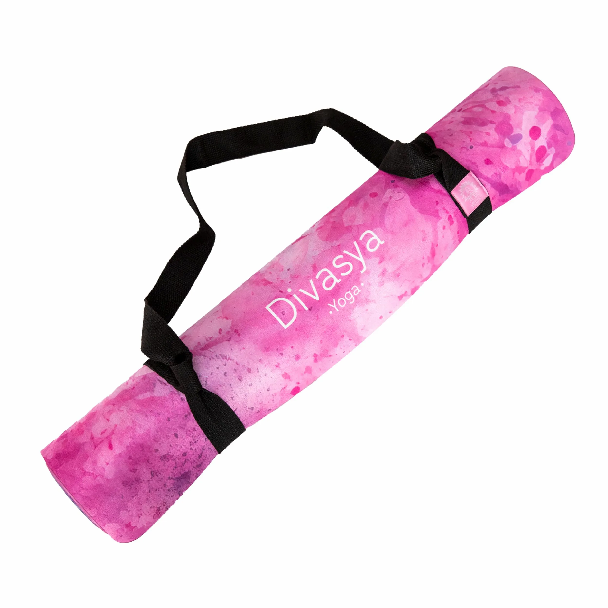 Esterilla de yoga sostenible y antideslizante: caucho natural antideslizante y superficie de microfibra absorbente, extra ancha y gruesa 183 x 68 x 0,5 cm, correa de transporte