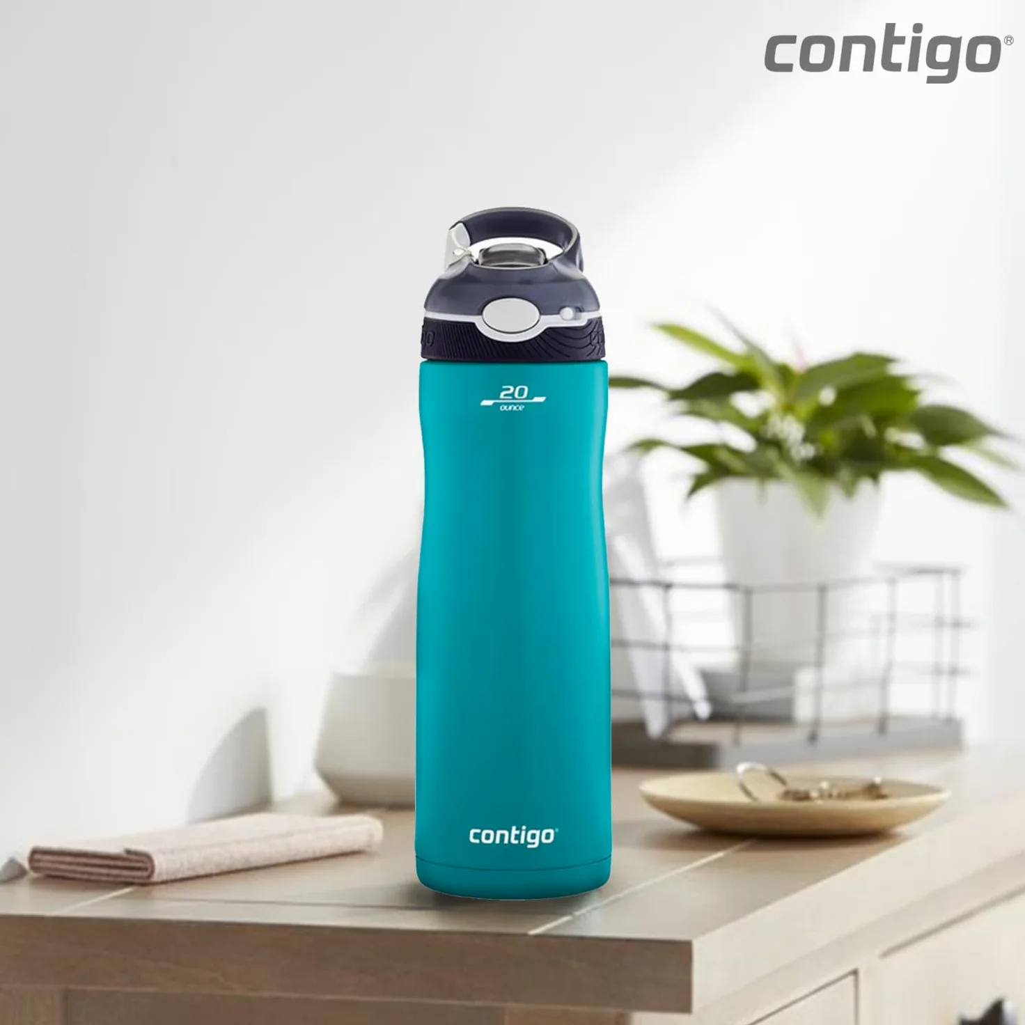 Contigo Ashland Chill Botella de Acero Inoxidable con pajilla