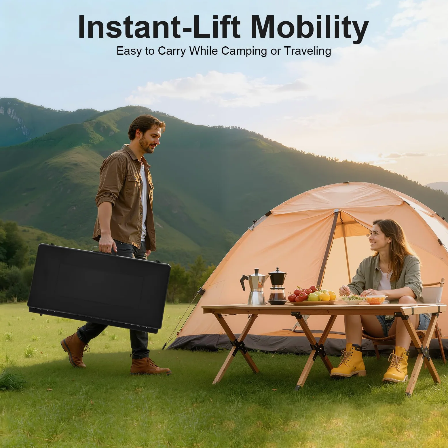 Hornillo de camping de gas de 4500 W, cocina portátil plegable de 3 quemadores, hornillo de camping, parrillas de camping, protección contra el viento, cierres estables, botones giratorios