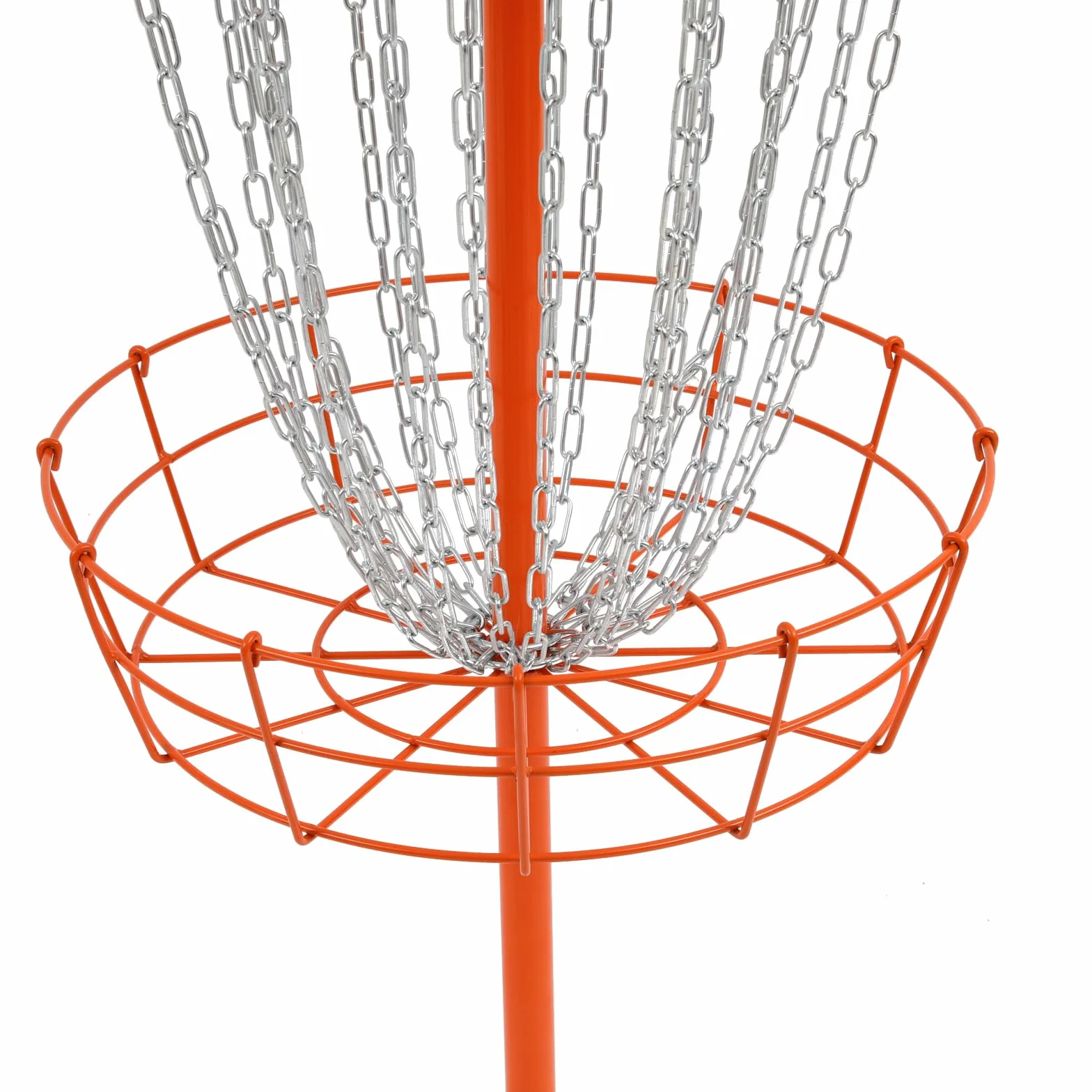 Cesta de disco de golf (24 canales, objetivo de golf de disco portátil, red de entrenamiento frisbee acero hierro, cesta práctica jardín parque camping fácil instalación exterior interior