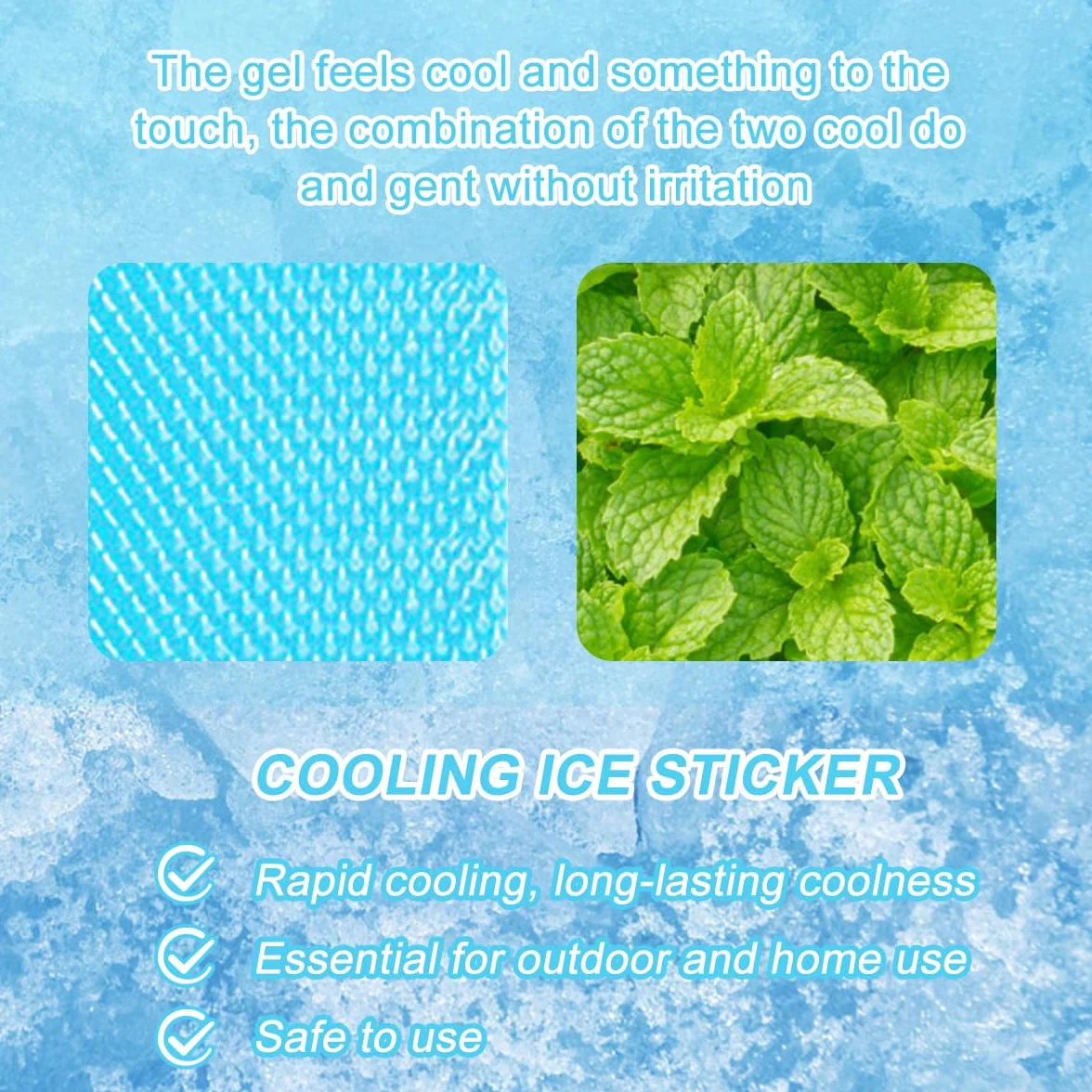 50 Piezas Parches de Gel Refrescante para la Fiebre y Fatiga