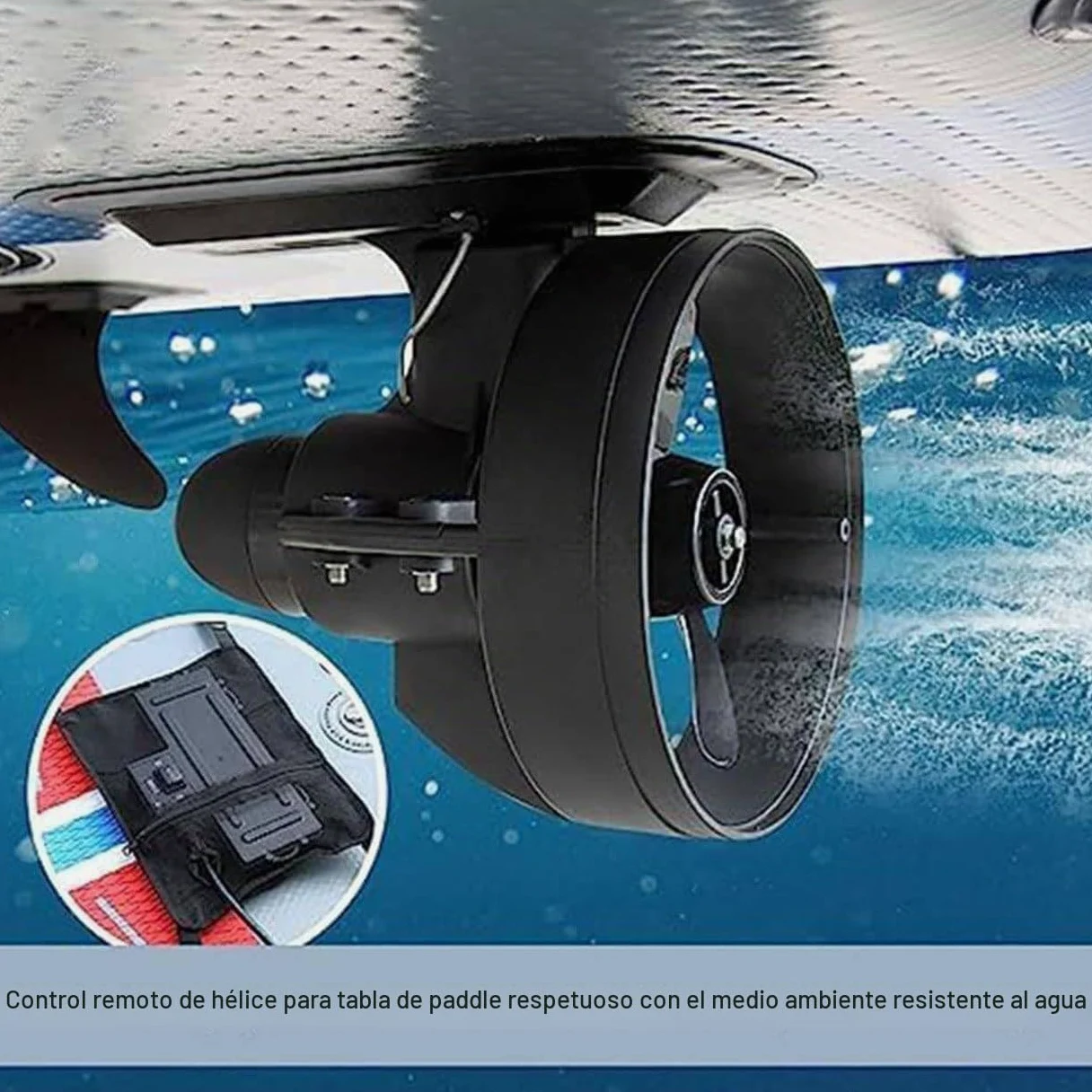 Aleta motorizada eléctrica de 288 W y 12 V con sistema de propulsión de propulsión subacuática, tabla de surf alimentada por batería y motor SUP para kayaks, barcos de pesca, tablas de remo (4-5 km/h)
