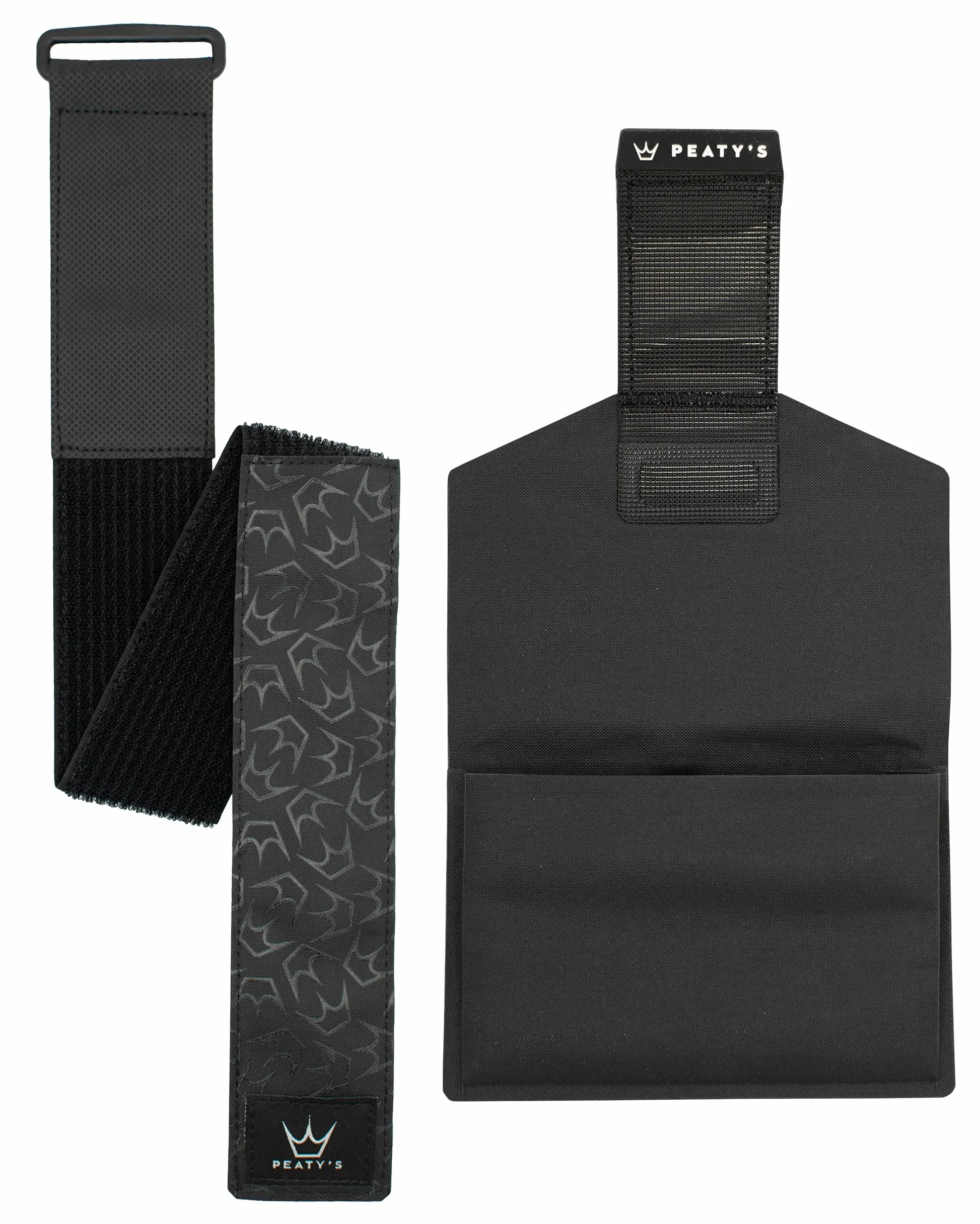 Peaty's Holdfast Bolsa Portaherramientas para Bicicleta - Impermeable con Sistema Antideslizante y Bolsillo con Cremallera, Organizador Reflectante para Herramientas de Ciclismo sin Mochila - Negro