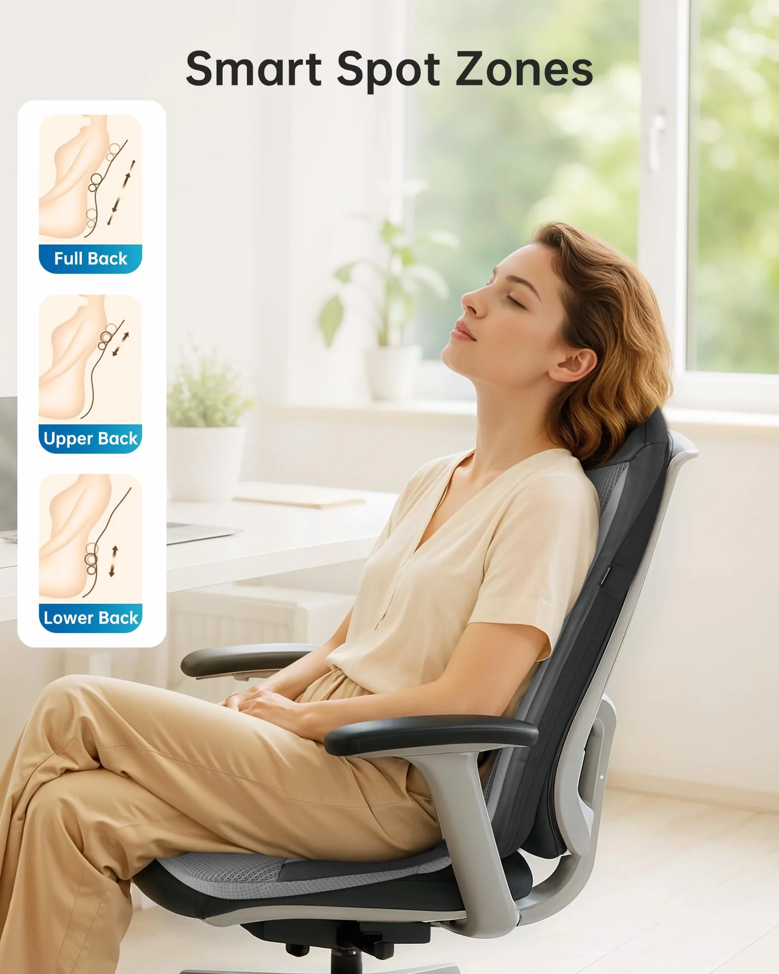 COMFIER Funda de Masajeador de Espalda Shiatsu con Calor para Asiento