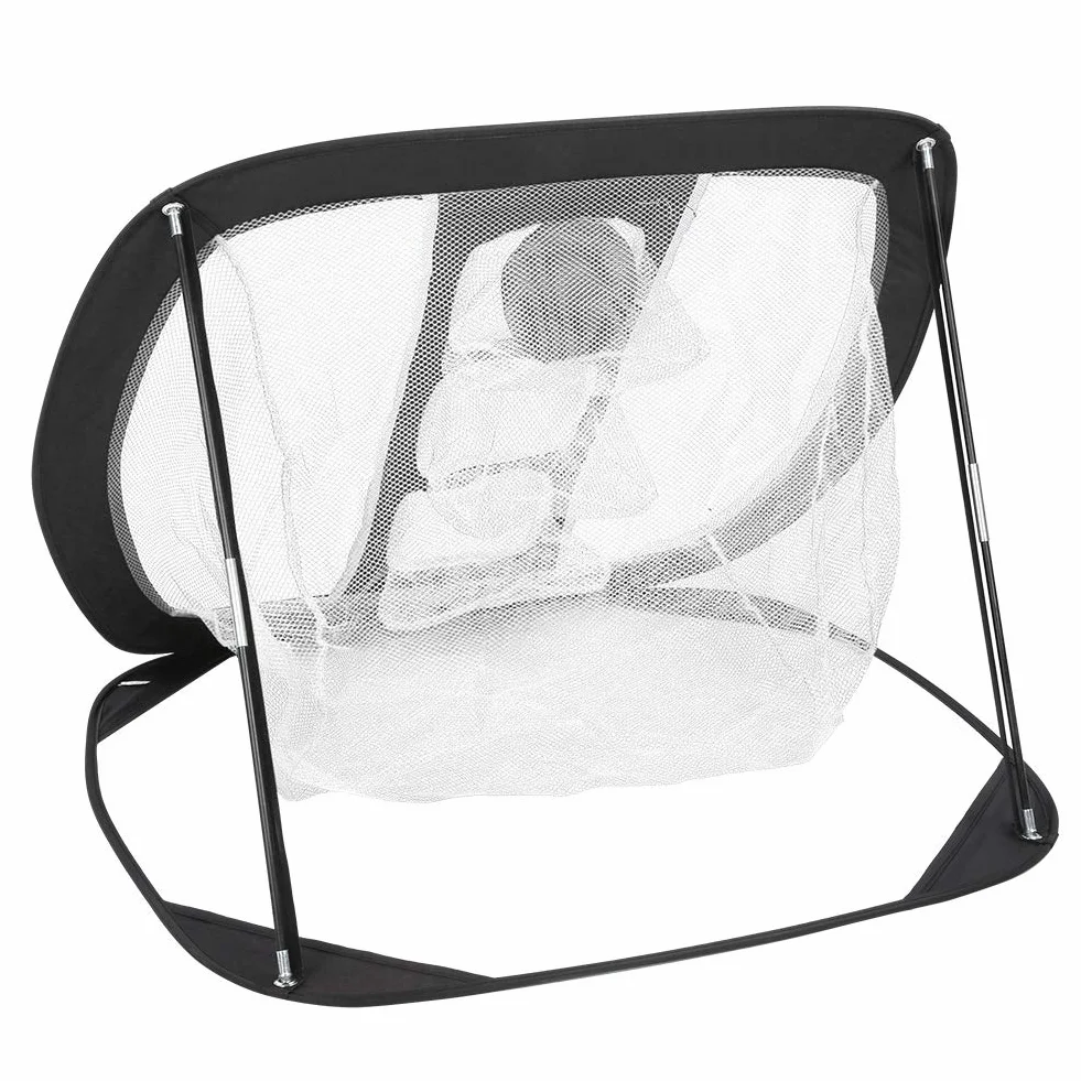 Red de práctica de Golf al aire libre, práctica de objetivo de tenis de Golf, red de golpeo de Golf portátil plegable para interior, equipo de entrenamiento, Red de objetivo de Golf(blanco + negro)