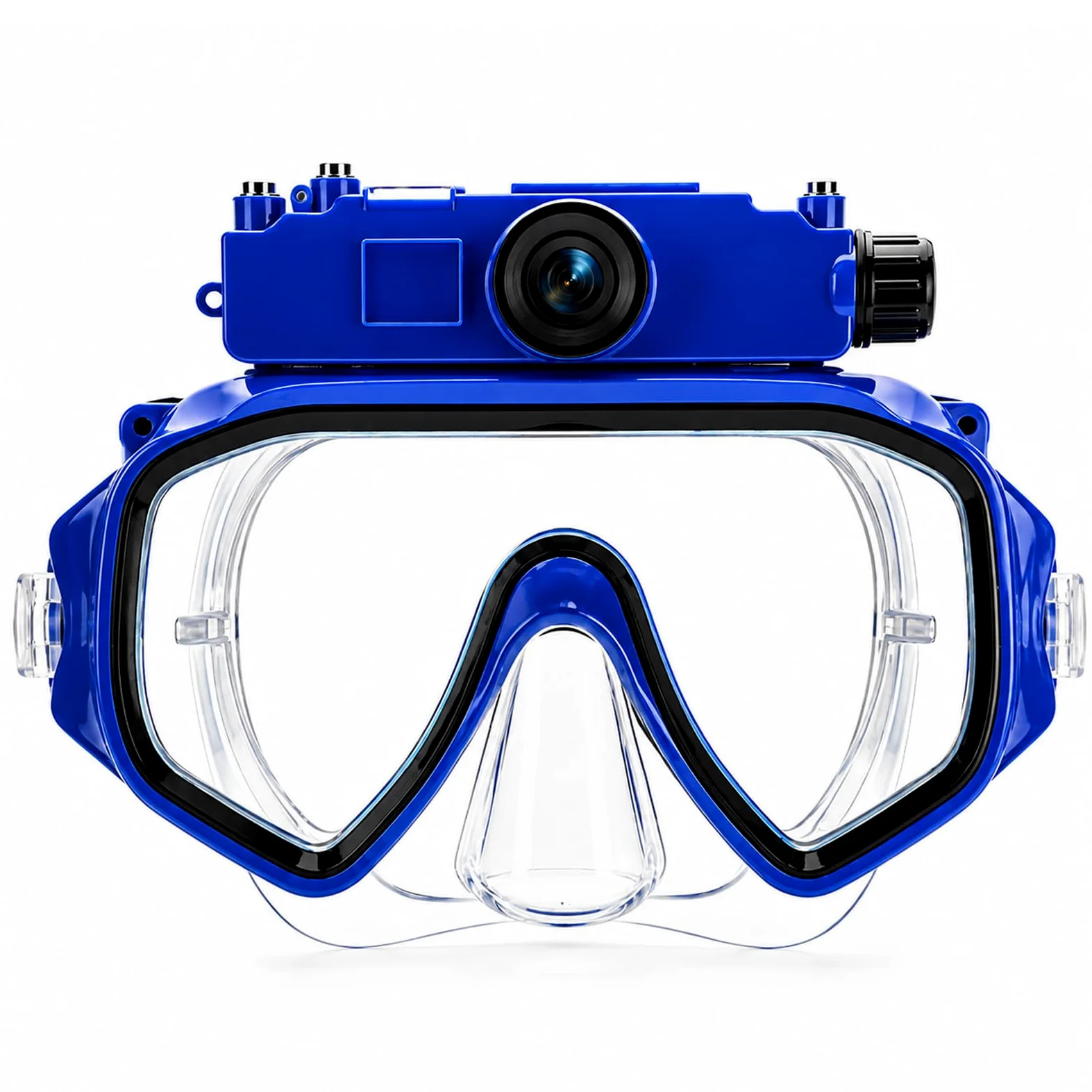 Denash Gafas de Buceo con Cámara, Máscara de Buceo para Snorkel y Uso con | Fotografía Subacuática 2K, Lente Gran Angular FOV de 100°, Soporte de Profundidad de 15M, Estabilización de Imagen con