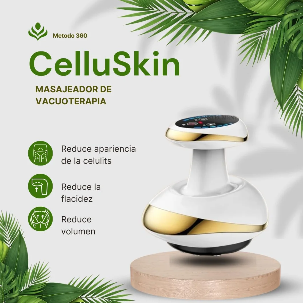 Masajeador Anticelulitico Reductor Potente, Reafirmante Corporal Flacidez, Vacumterapia