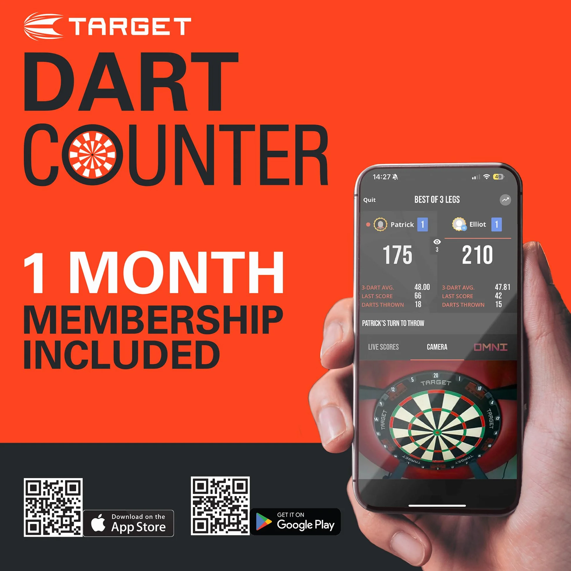 Target Darts Summit y Home Gabinete y Juegos de Dianas | Juego Completo de Dardos | Incluye Armario y Diana, Latón con Punta de Acero | Summit Incluye 1 Mes de Suscripción a la Aplicación Dartcounter