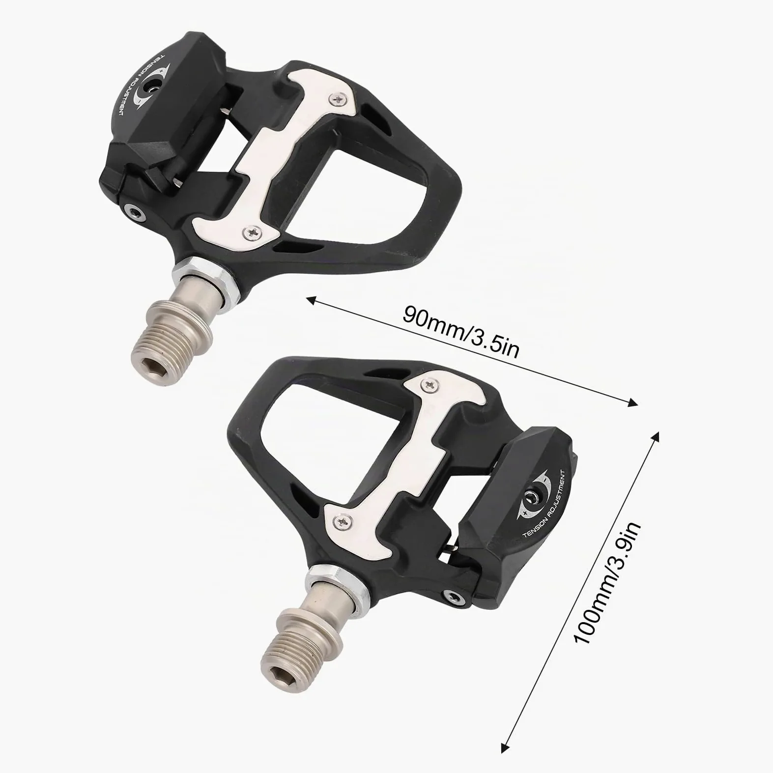 Pedales Autoblocantes para Bicicleta de Carretera Plataforma Dual Plana con Tacos de Reemplazo Reparación Ciclismo Profesional Accesorios