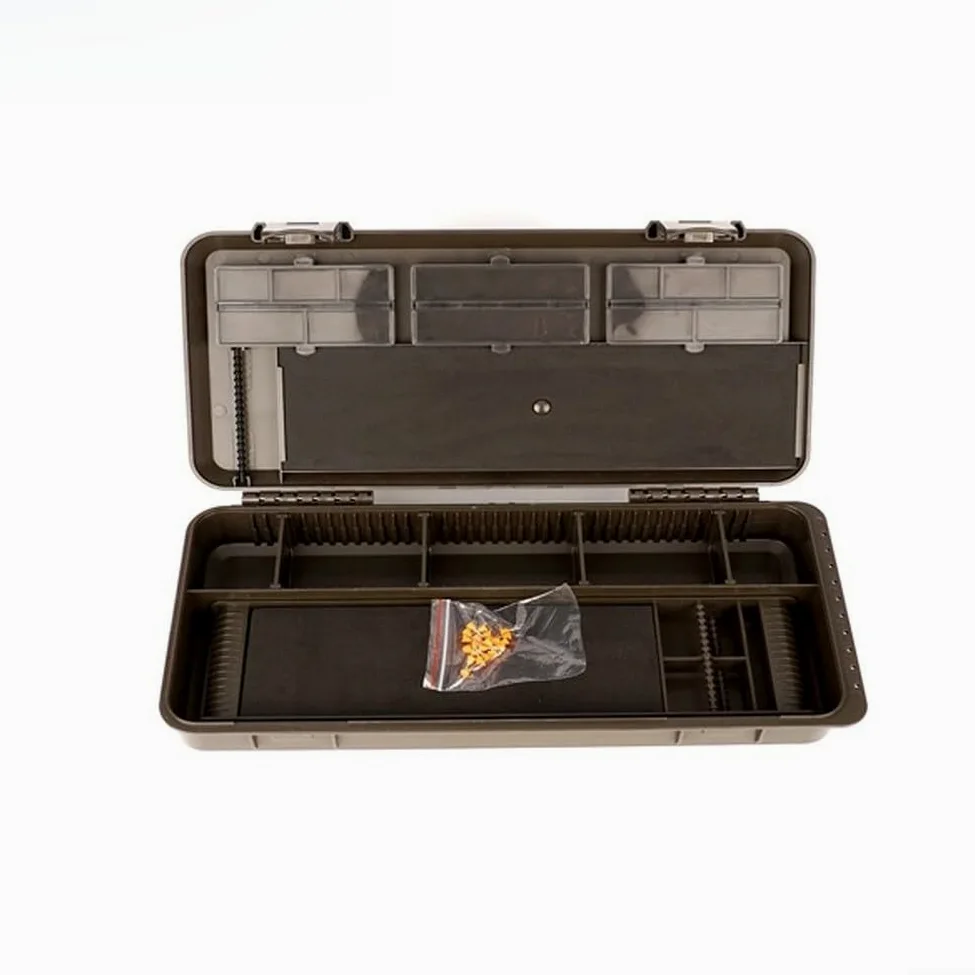 Caja de aparejos de pesca, soporte de plástico ABS para aparejo de pelo rígido Chod, caja organizada para almacenamiento de aparejos de aparejos de pesca