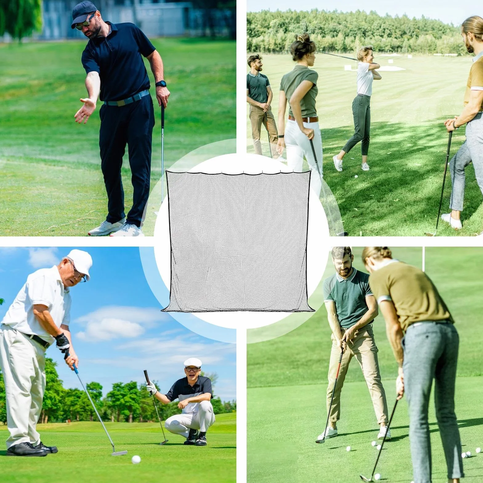 Red De Golf para Golpear | Red De Práctica De Golf 3x3m,Entrenador Deportivo Multiusos para Pelotas En Interior/Exterior Jardín Garaje Camping