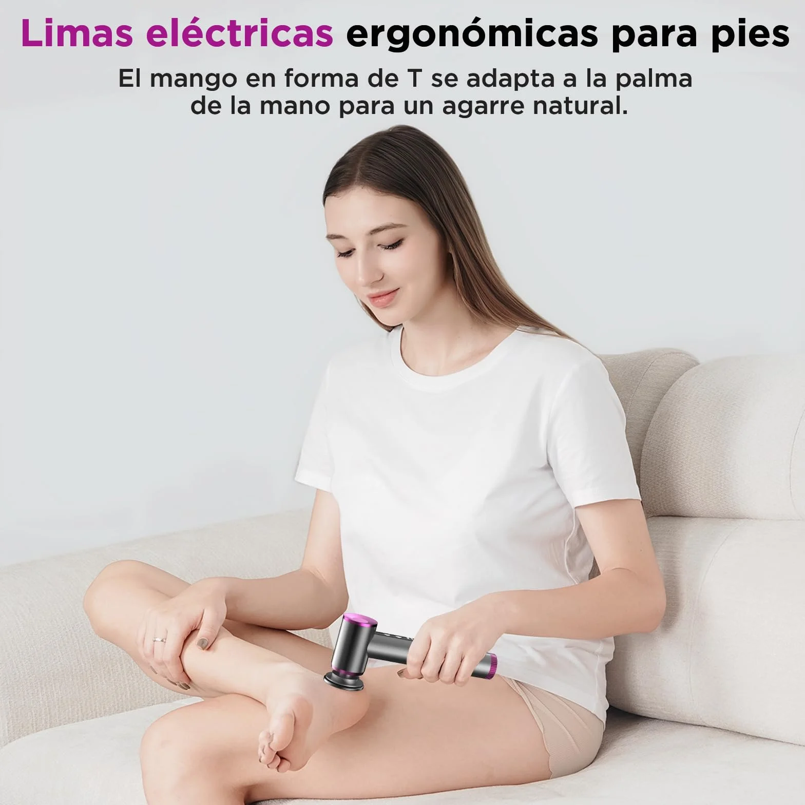 Lima Electrica Pies Durezas Aluminio Premium Callos Eliminar Cabezal Nano-Vidrio Reutilizable 2000mAh Recargable