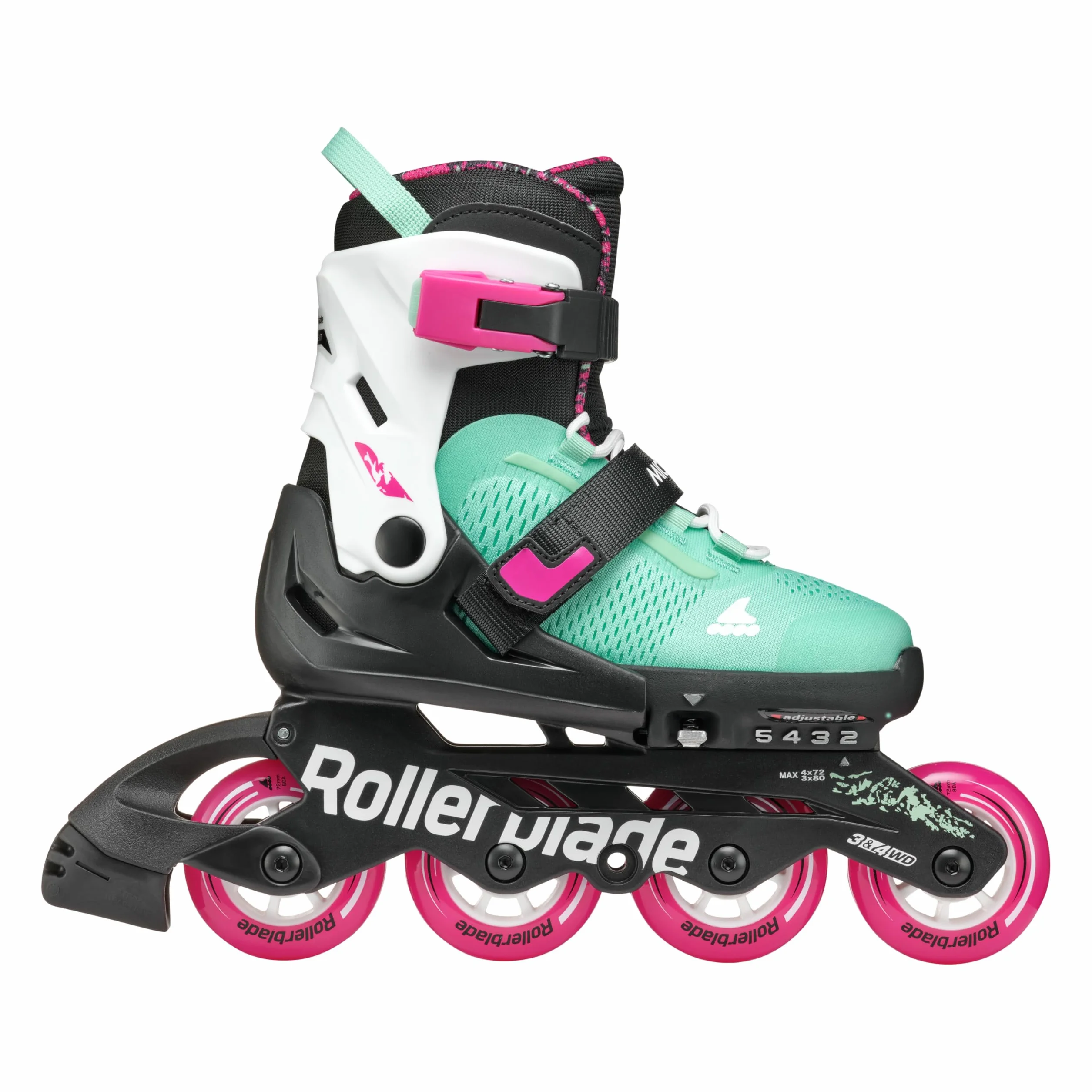 Rollerblade Micro Blade XT 2025 - Patines en línea, Color Negro y Verde