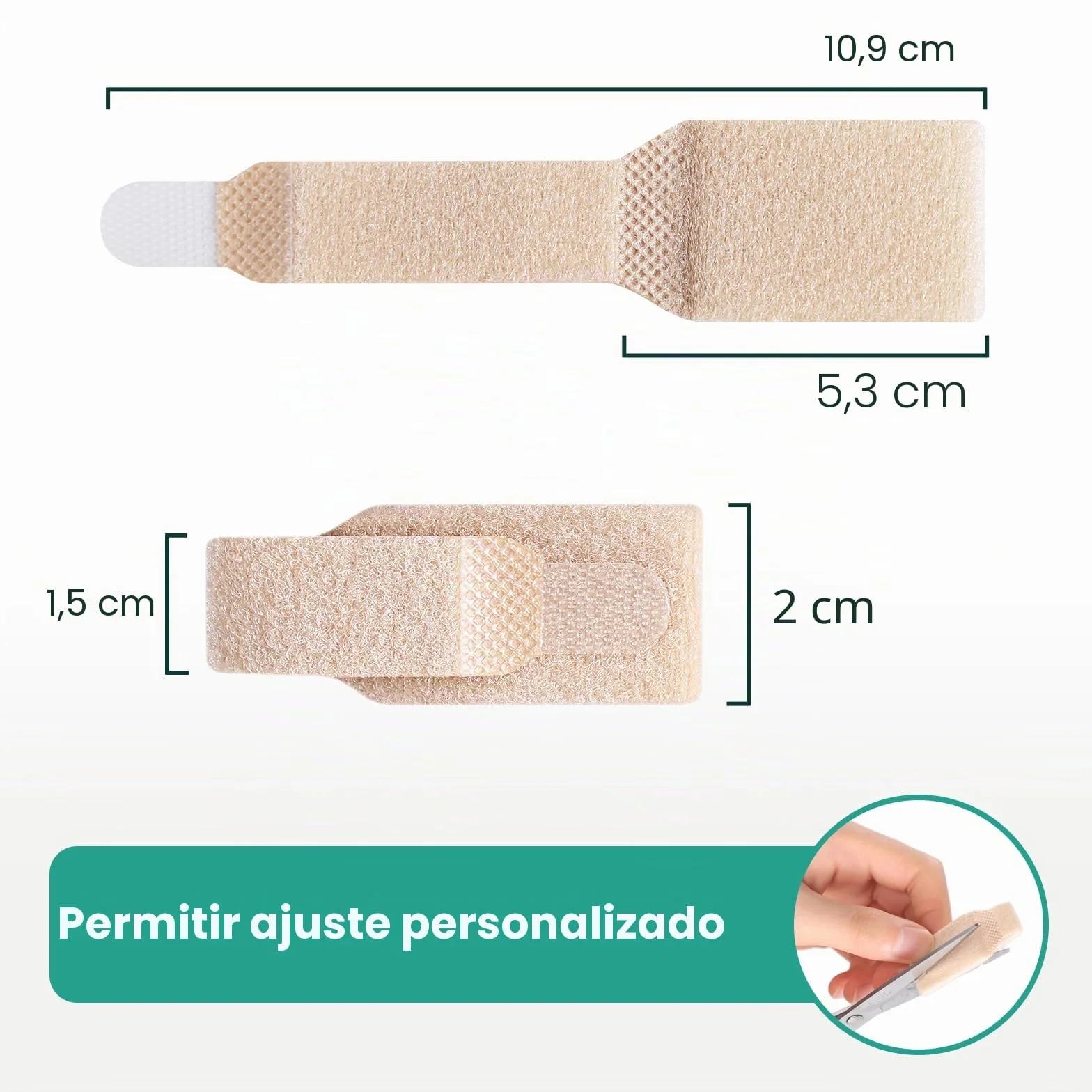 Corrector de dedos en martillo - Paquete de 8 férulas acolchadas para dedos de los pies