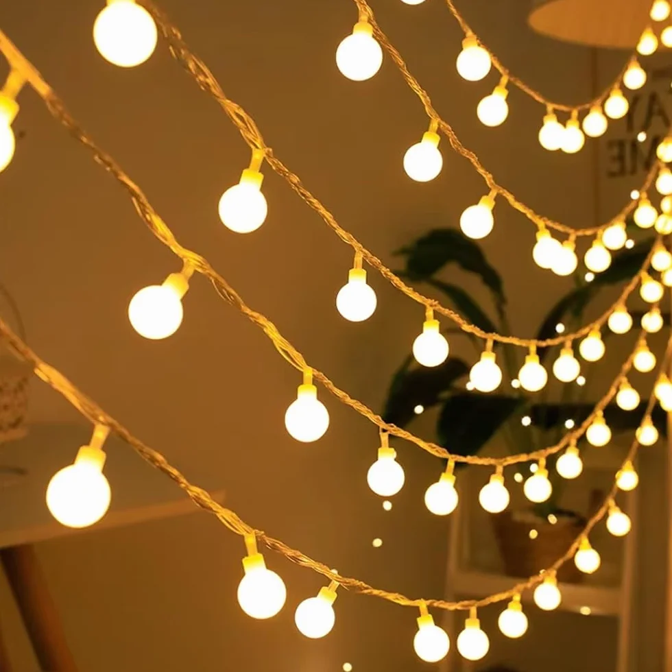 Guirnalda Luces LED Exterior 20 LED 3 Metros 2 Modos Pilas