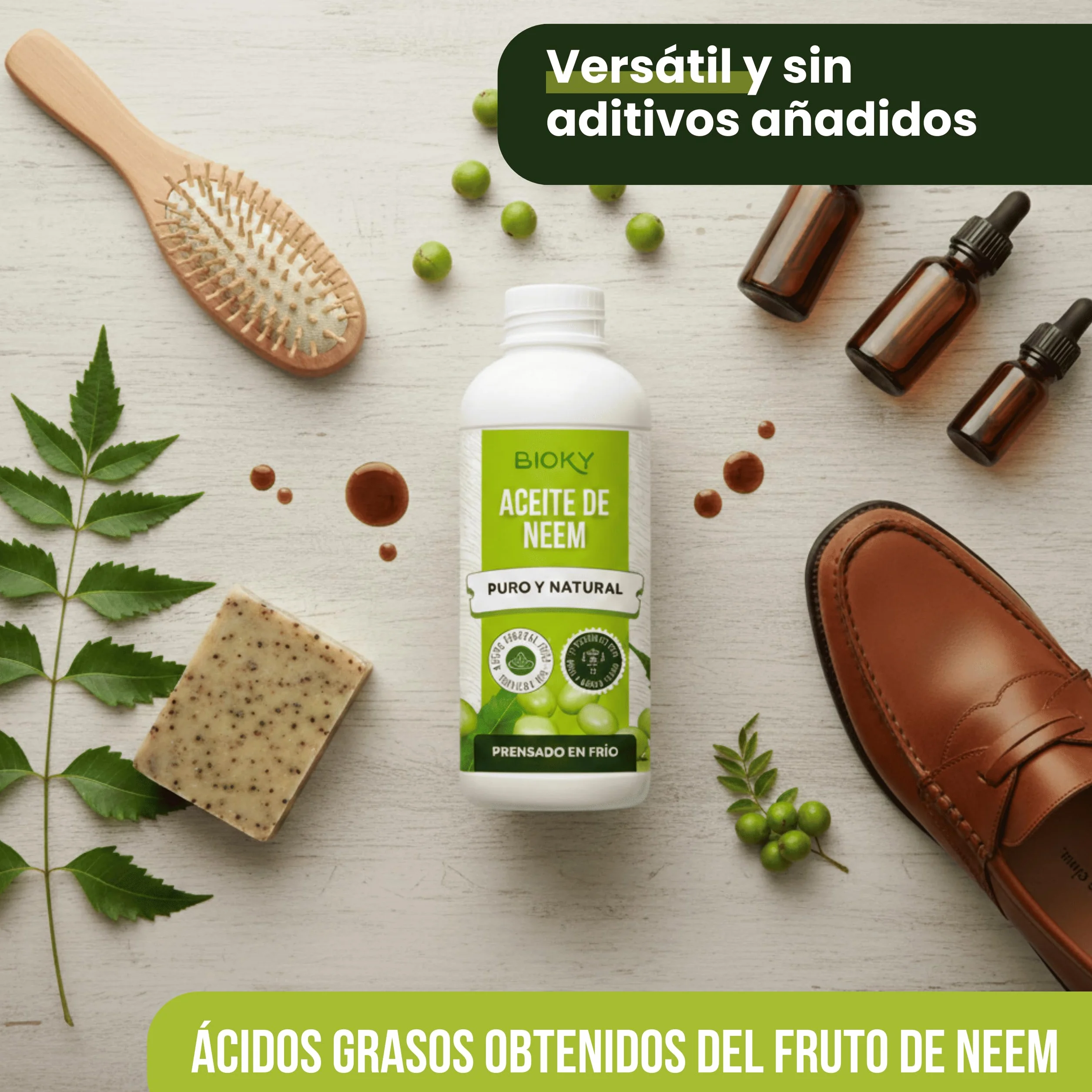 Aceite de Neem Puro 1 Litro - 1ª Presión en Frío, 100% Natural