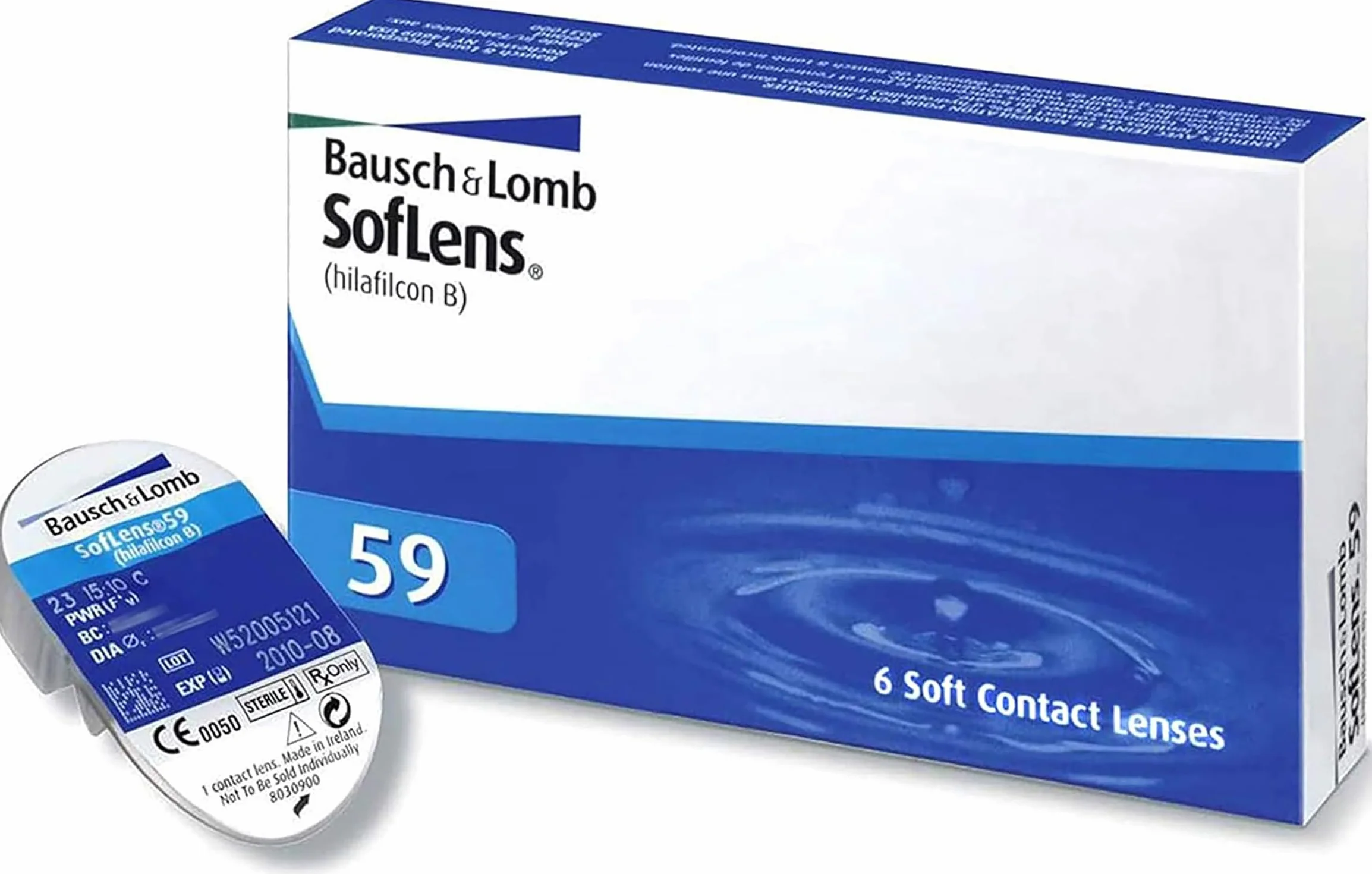 BAUSCH + LOMB SofLens 59 lentillas mensuales esféricas 6 unidades 8.6 BC 14.20 DIA -05,00