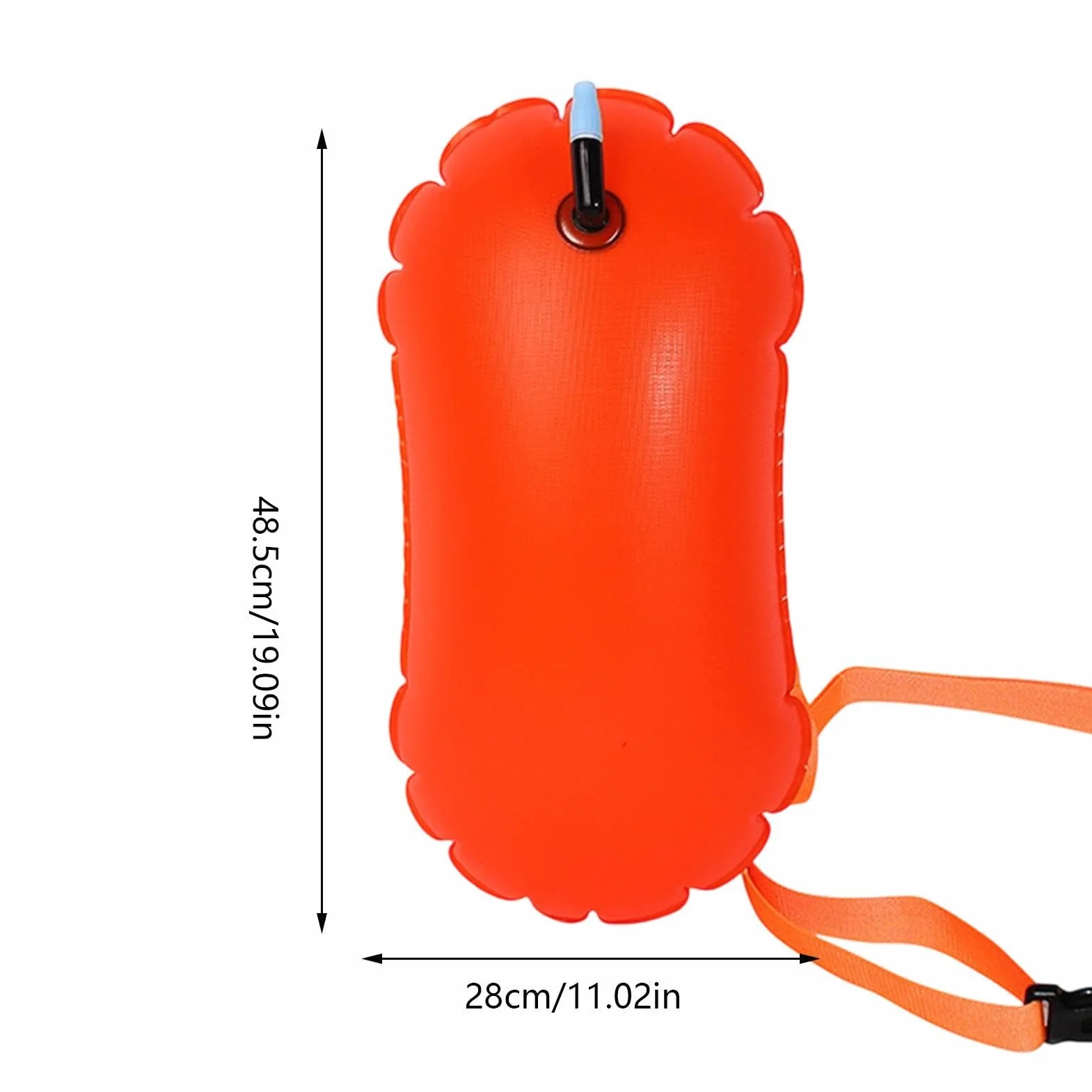 Open Water Swim Buoy | Inflatable High Visibility Waterproof Swim Training Float with Safety Storage, For Men Women Swimmers Beginners Lifeguard Training Competition