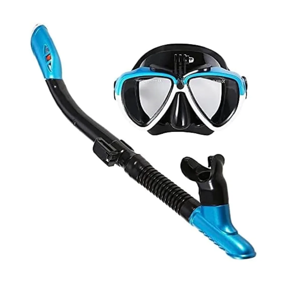 Máscara Snorkel Máscara Buceo Máscara De Buceo Snorkel Máscaras Set Anti Niebla Natación con Tubo Seco para Hombres Mujeres Equipo de Snorkel