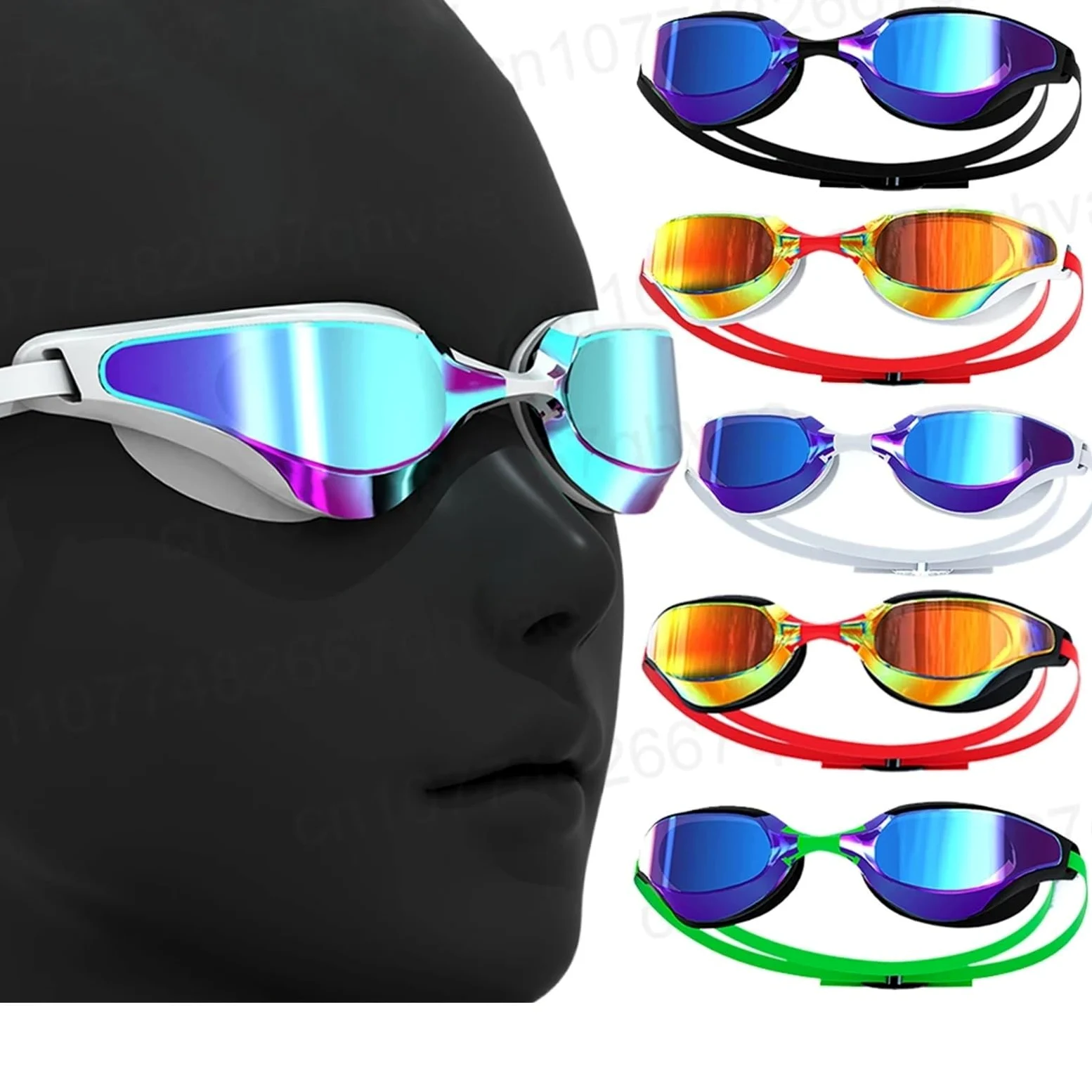 Gafas de natación ajustables Swim Race Para Deportes | Gafas de visión amplia for natación y buceo, sin fugas for nadadores