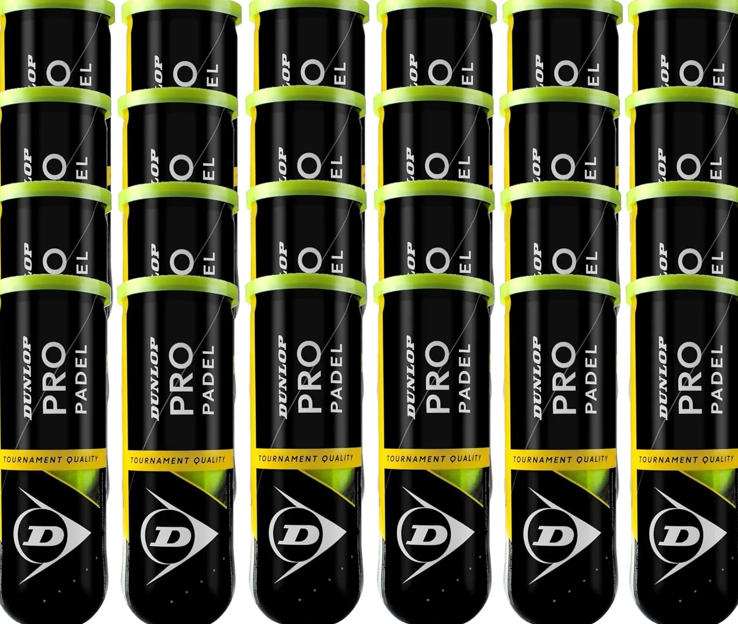 24 Botes de Pelotas Dunlop Padel Pro, Cajon 24 Botes