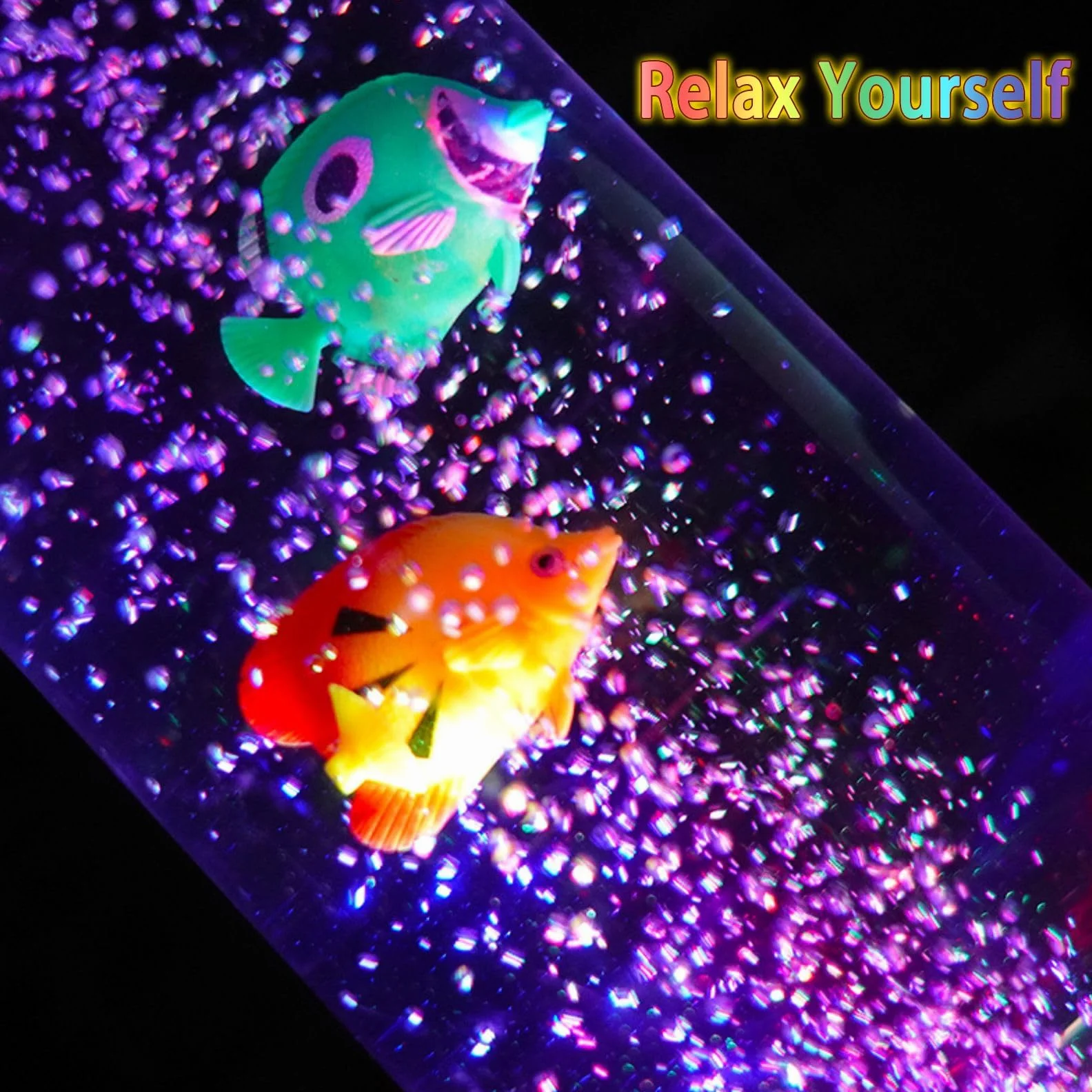 Lámpara de Lava LED con 7 Luces Cambiantes de Color para Acuario, Regalos Sensoriales