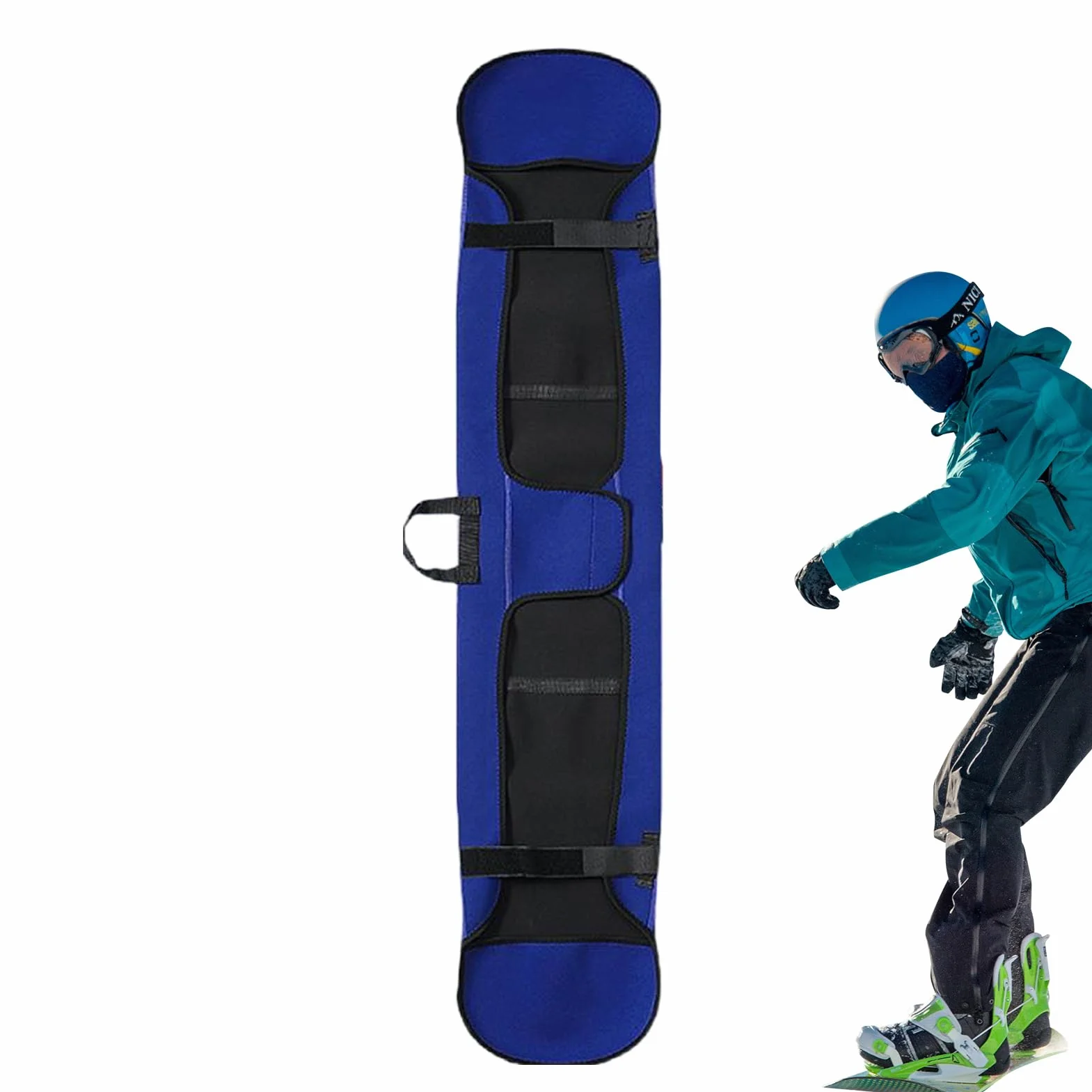 Bolsa de viaje de snowboard: bolso de tabla de surf de buceo elástico impermeable, almacenamiento protector de tablas portátiles, suministros suaves de surf para snowboard, botas, ropa y equipo, ideal
