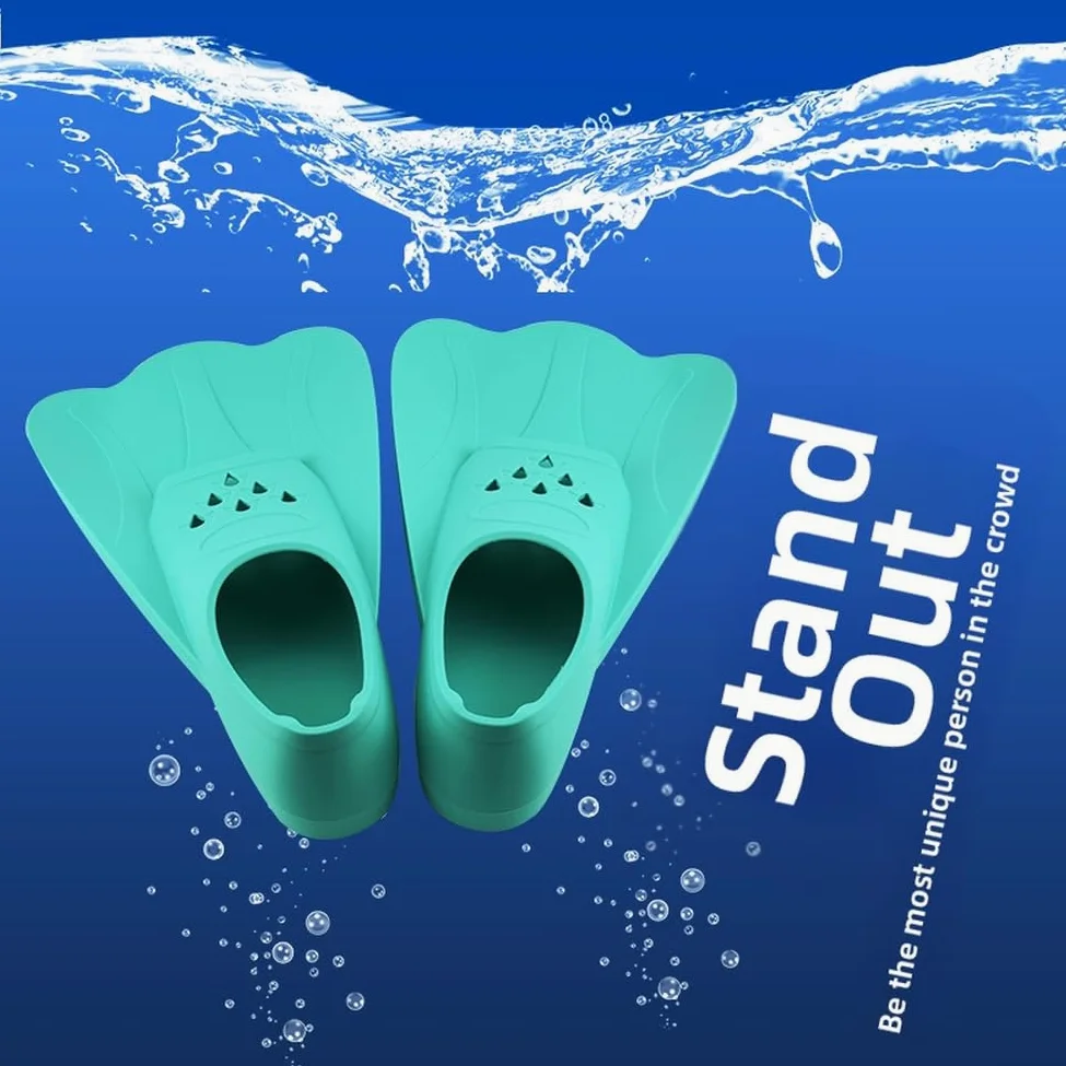 Aletas de natación de silicona para todas las edades, aletas de entrenamiento profesional para piscina, aletas de buceo ligeras y flexibles para mejorar la técnica de patada y la velocidad