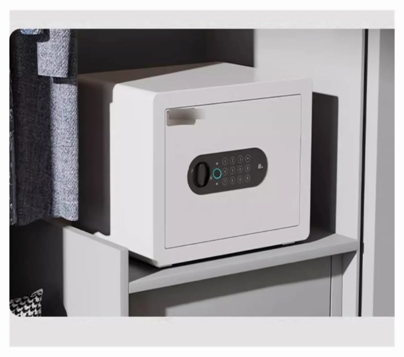 Caja fuerte para huellas dactilares con teclado de pantalla táctil y sistema de alarma para la seguridad del hogar, ideal para guardar dinero en efectivo, joyas y documentos