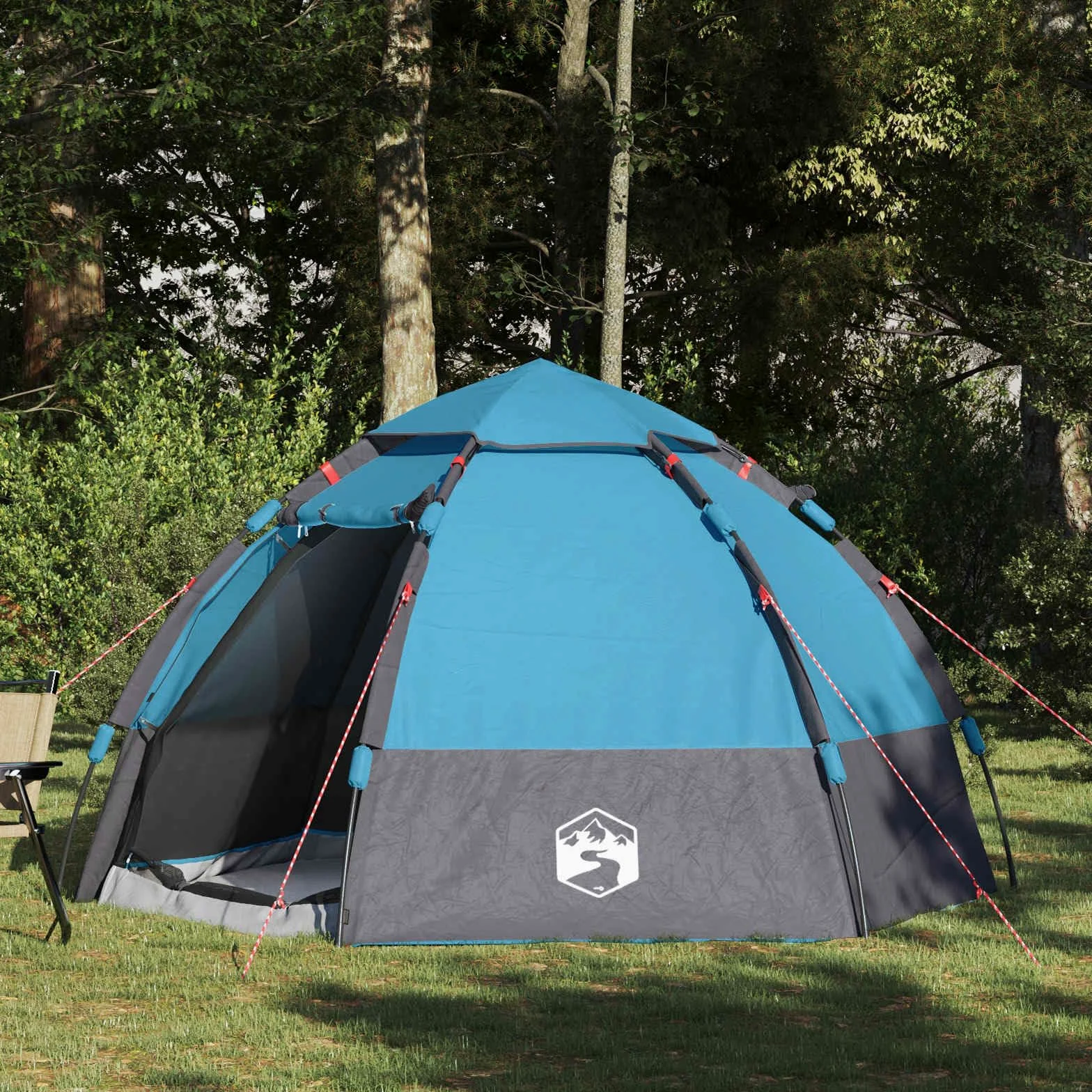 Tienda de campaña instantánea con toldo para 4 personas de liberación rápida para picnic, excursionismo, al aire libre, senderismo, senderismo, senderismo, senderismo -B