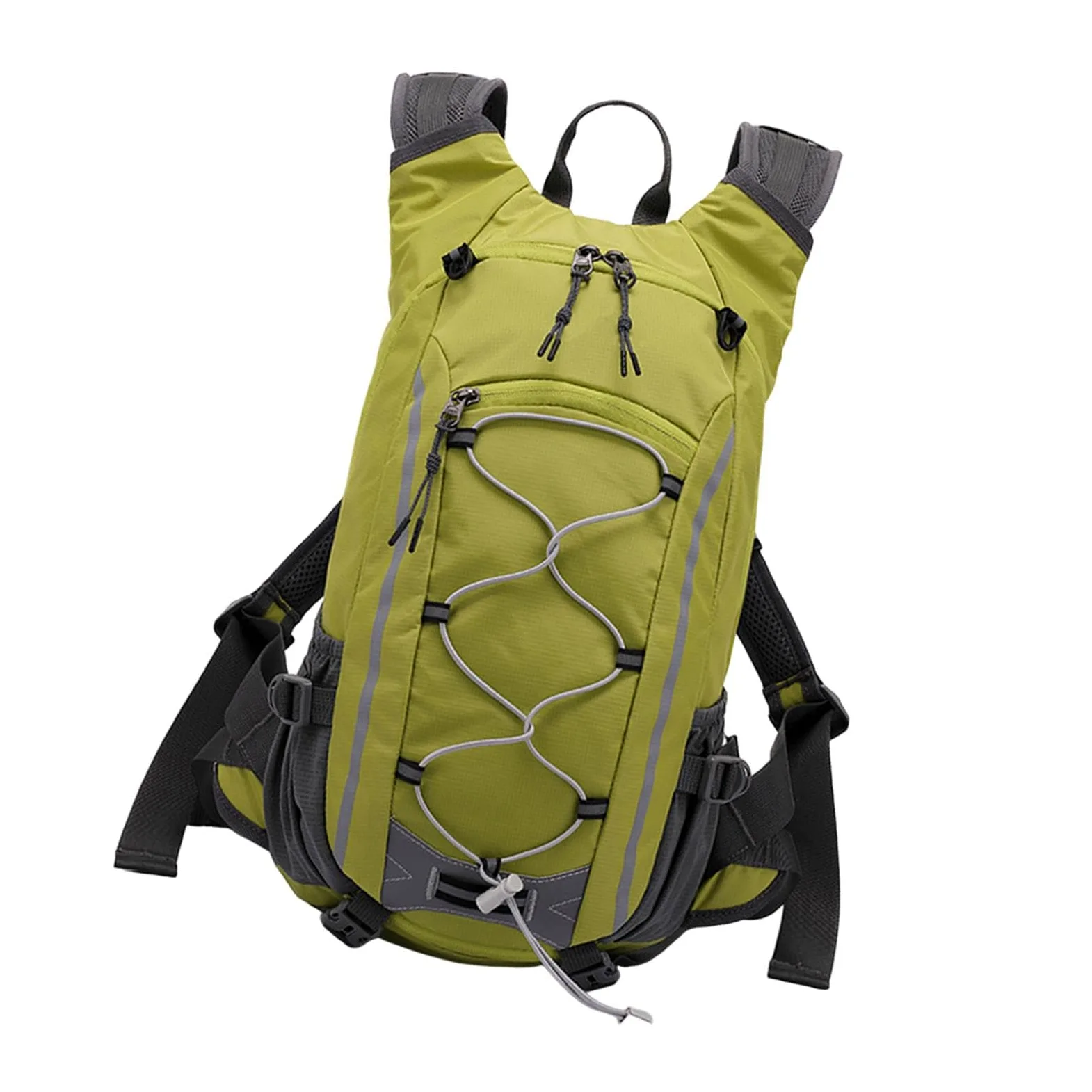 Mochila de Senderismo Y Montañismo de 20 litros, Multifuncional, de Poliéster, con Múltiples Compartimentos para Uso Diario. Resistente, Verde Amarillento
